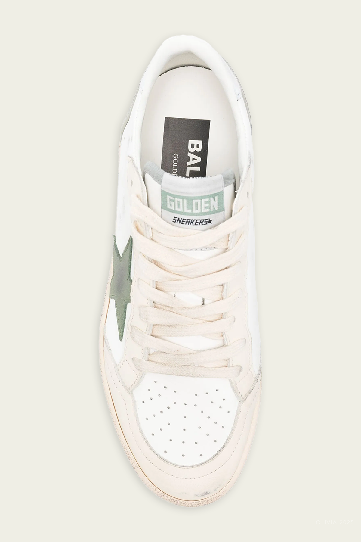 Ball-Star White Green Leather Sneaker