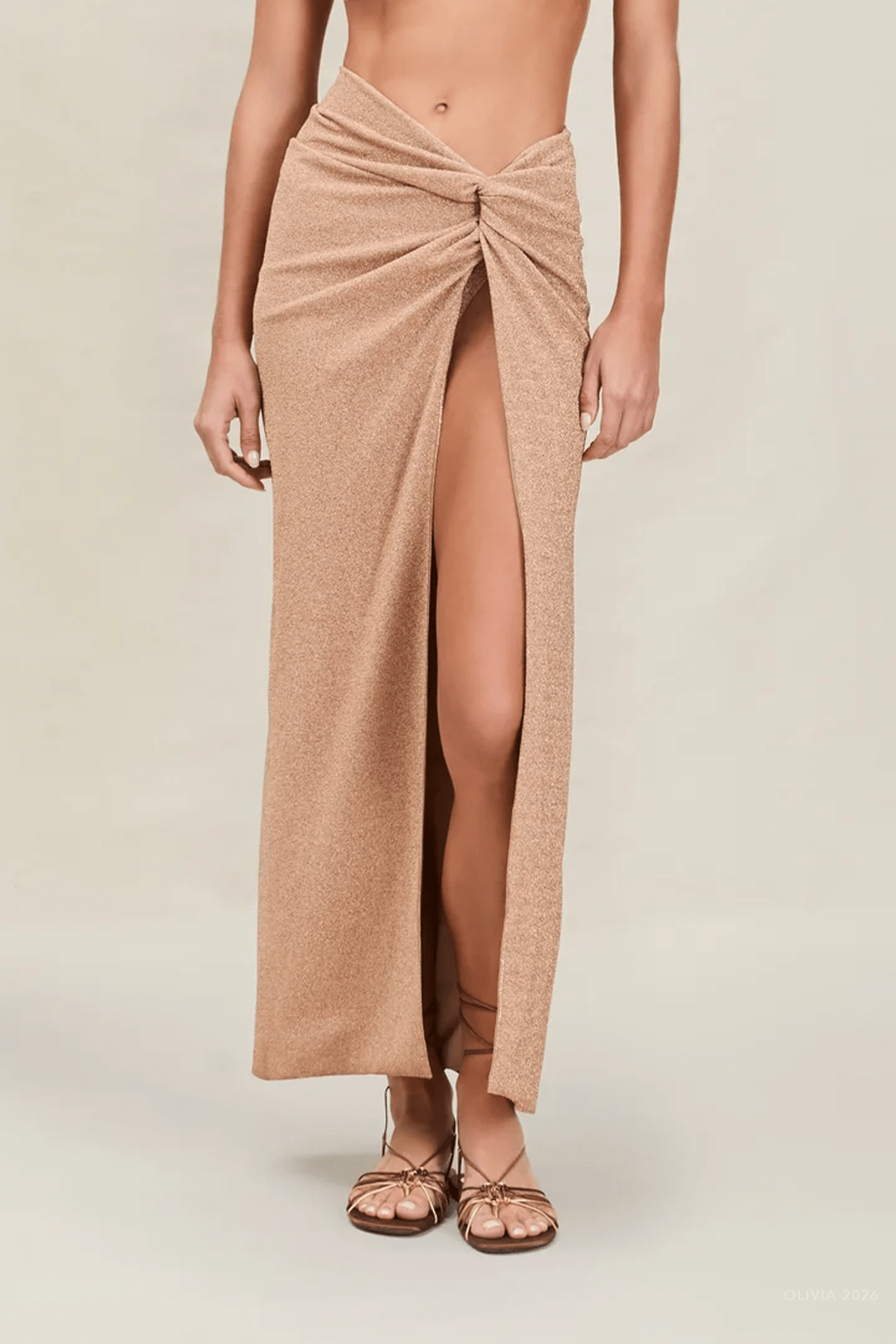 Gwen Skirt in Gold Shimmer - shop - olivia.com