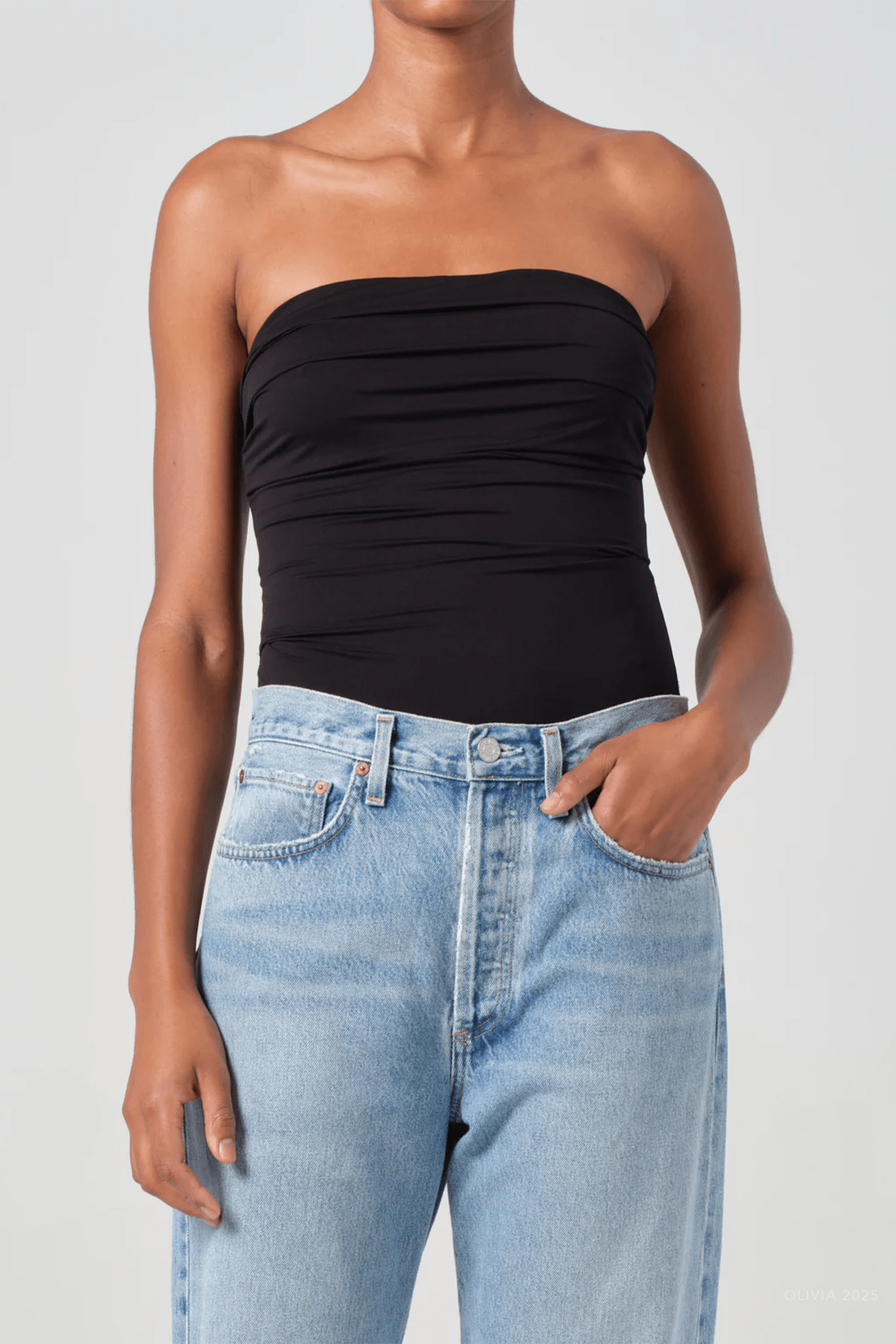 Gwyneth Bodysuit in Black - shop - olivia.com