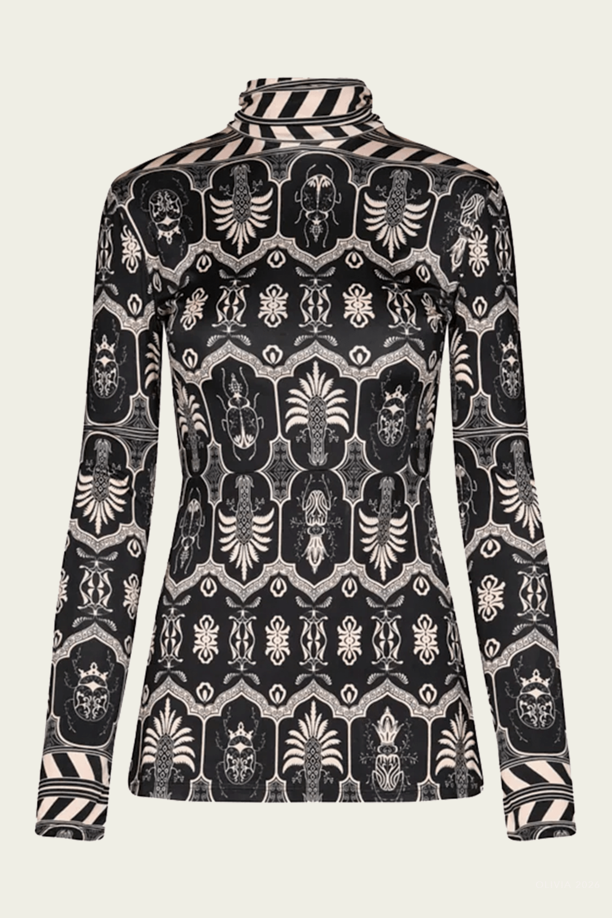Heaven Of Reverie Top in Black Ecru - shop-olivia.com