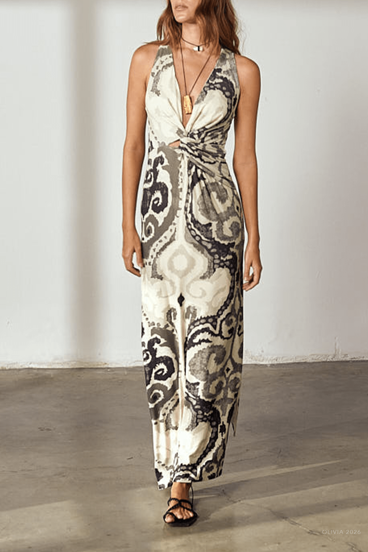Hellianthus Dress in Ikat Black - shop - olivia.com