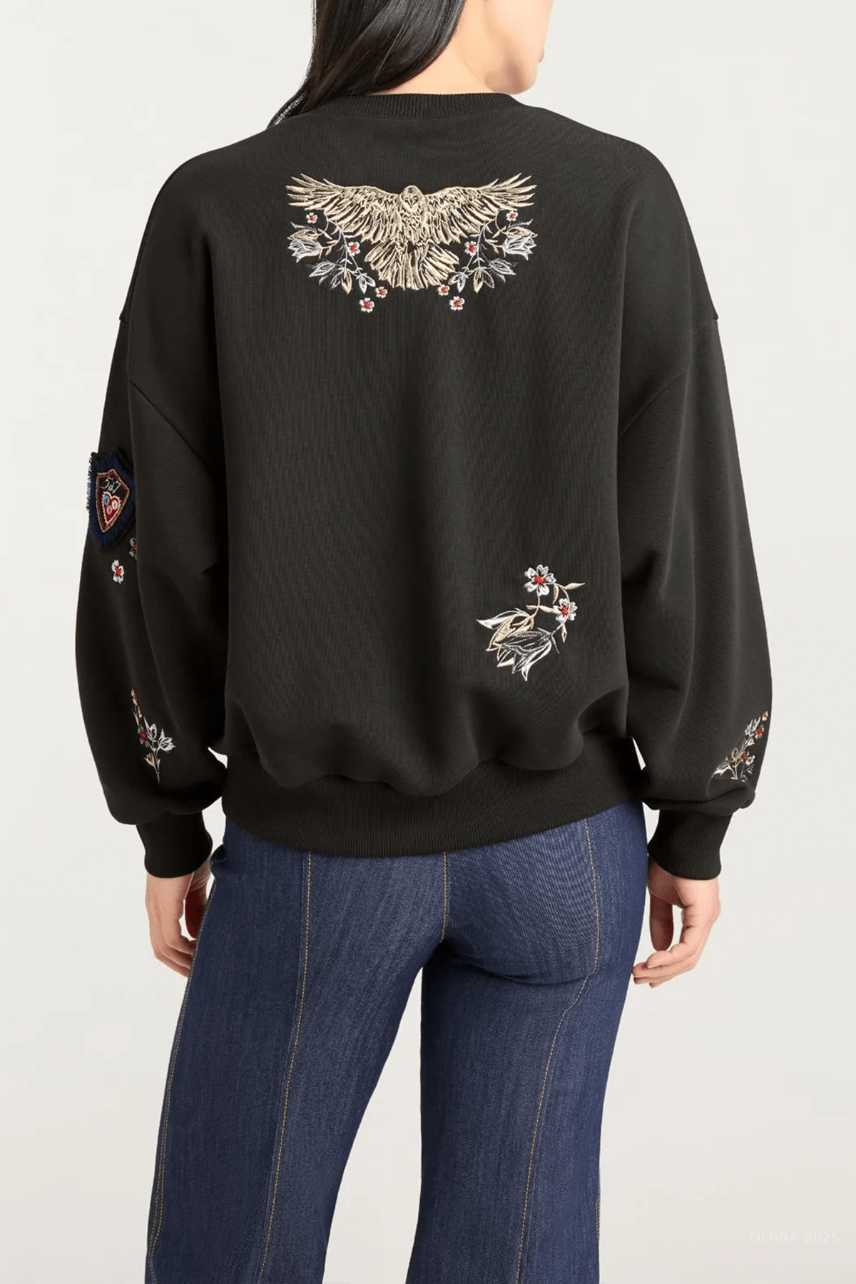 Heritage Patch Brandy Pullover in Black Multi - shop - olivia.com