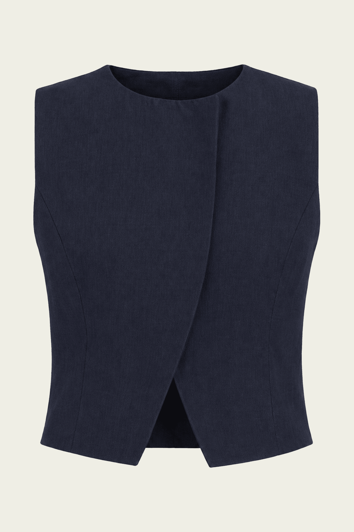 High Neck Hidden Placket Vest in Night Sky - shop - olivia.com