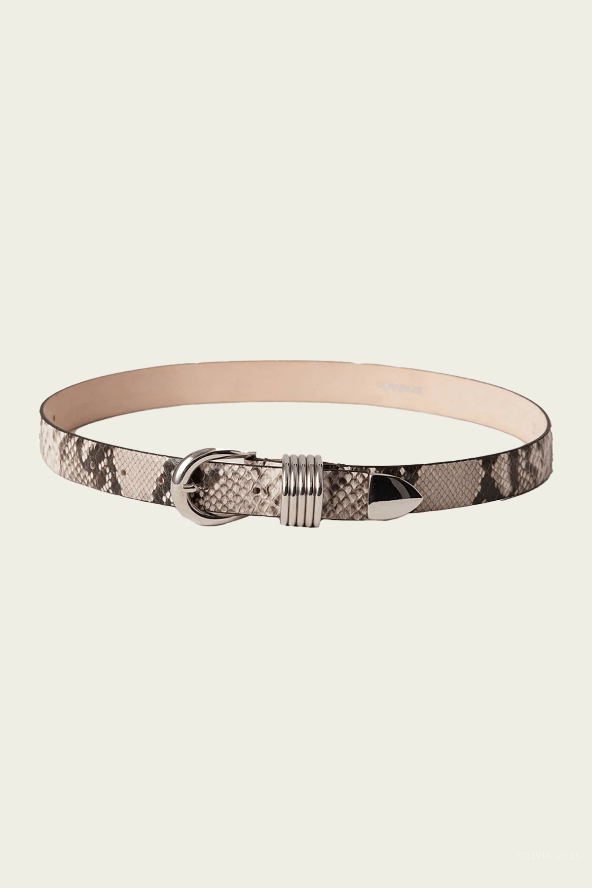 Hollyhock Snake Belt in Silver - shop - olivia.com