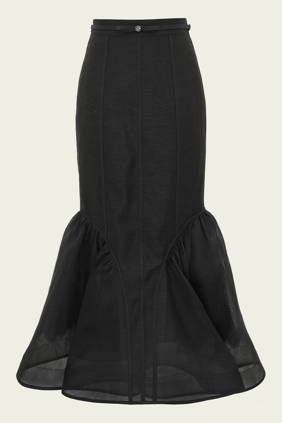 Hypnotic Panelled Pencil Skirt in Black - shop - olivia.com