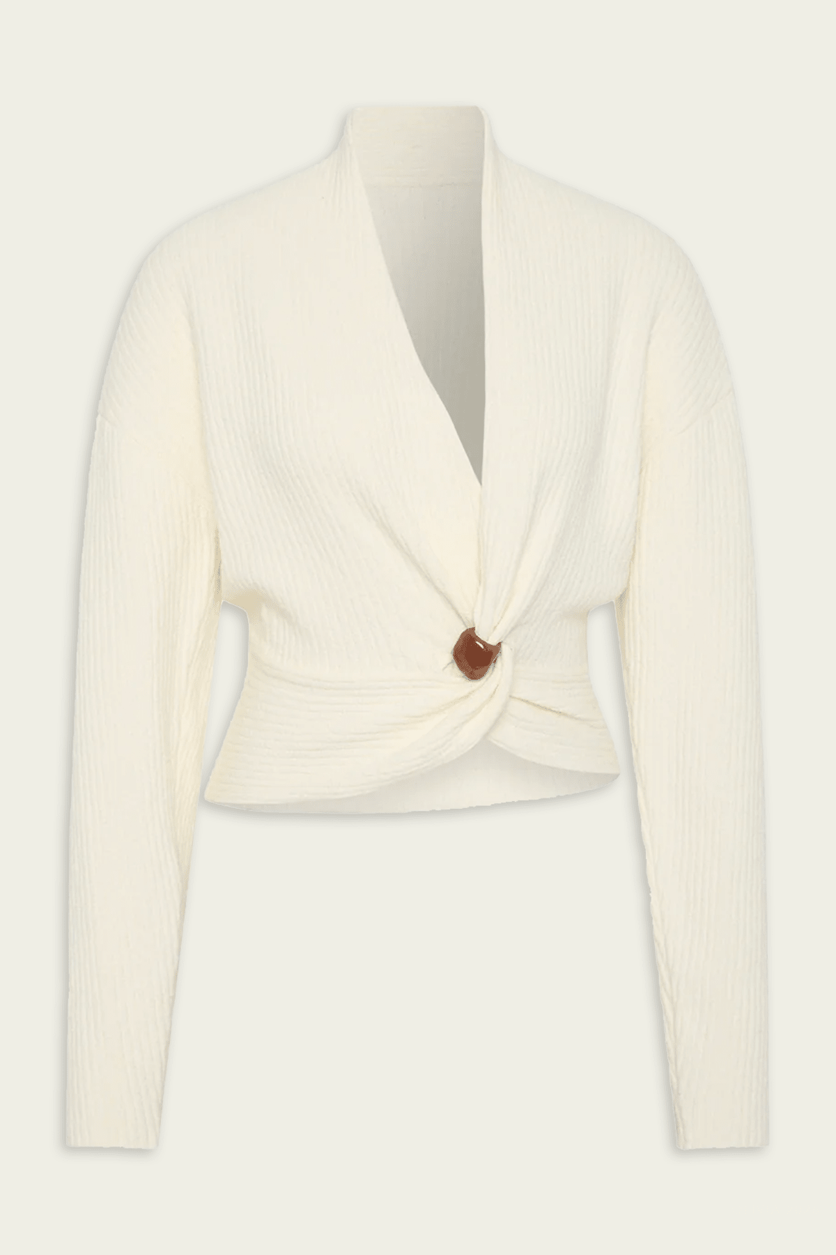 Ida Twist Sweater in Ivory - shop-olivia.com