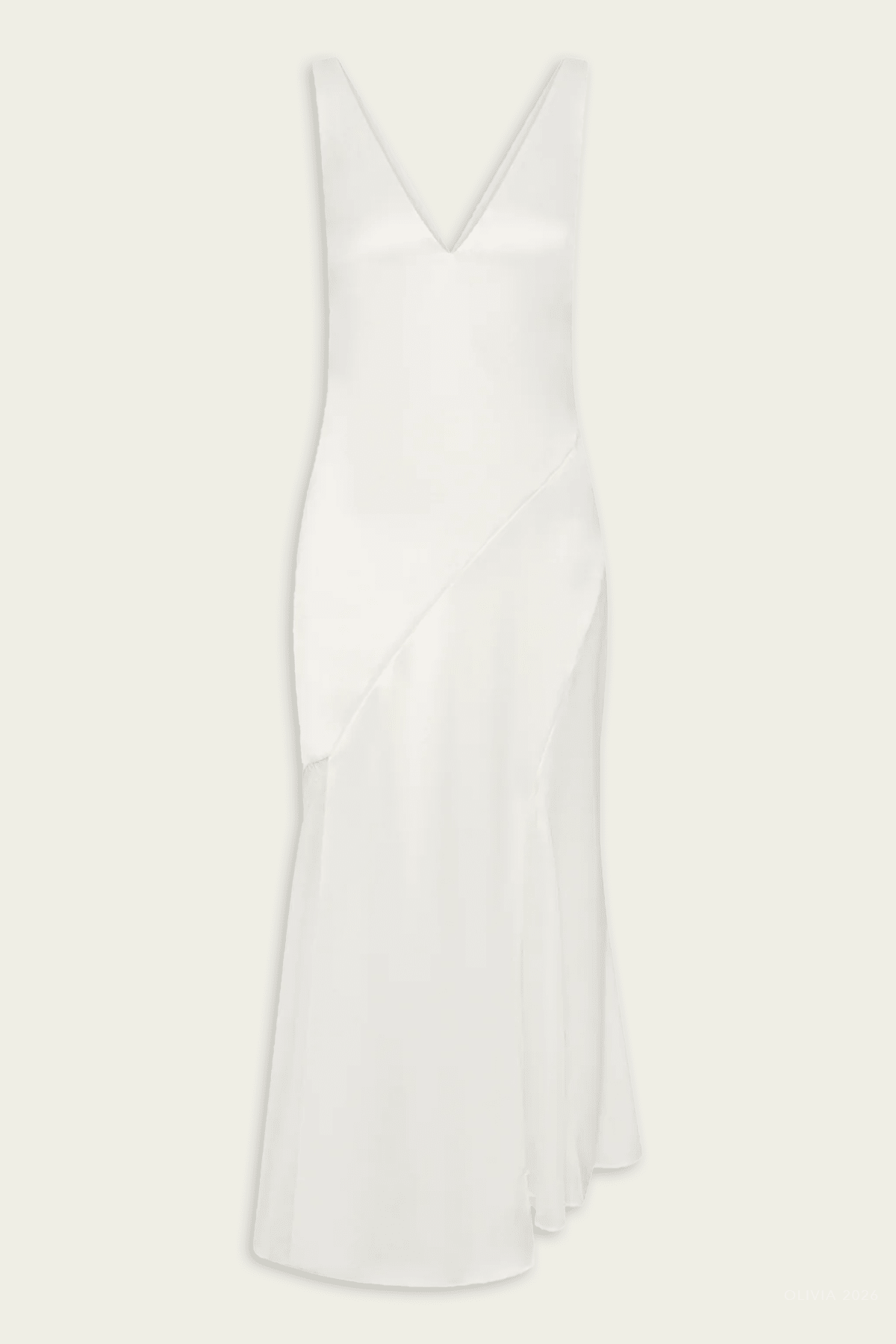 Ingrid Lace Midi Dress in Ivory - shop-olivia.com