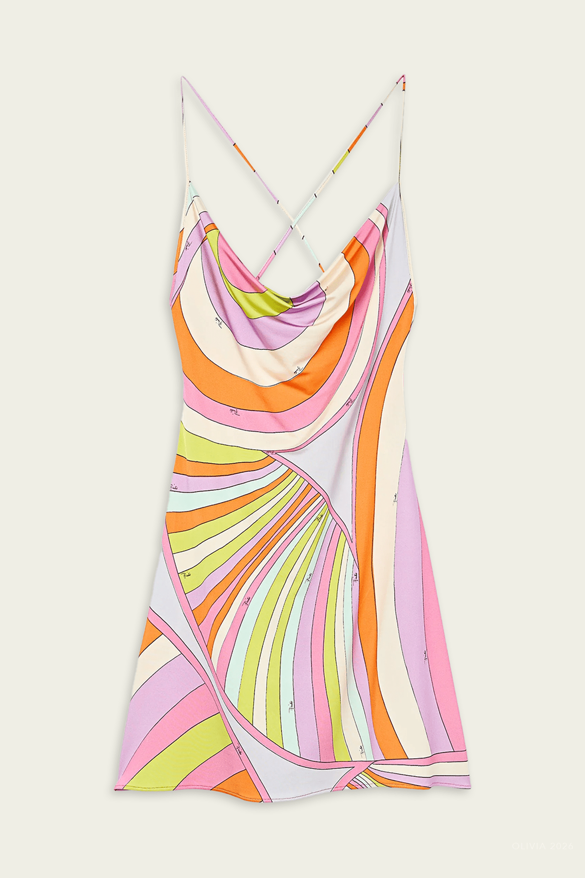 Iride-Print Sleeveless Jersey Mini Dress in Multicolor - shop-olivia.com