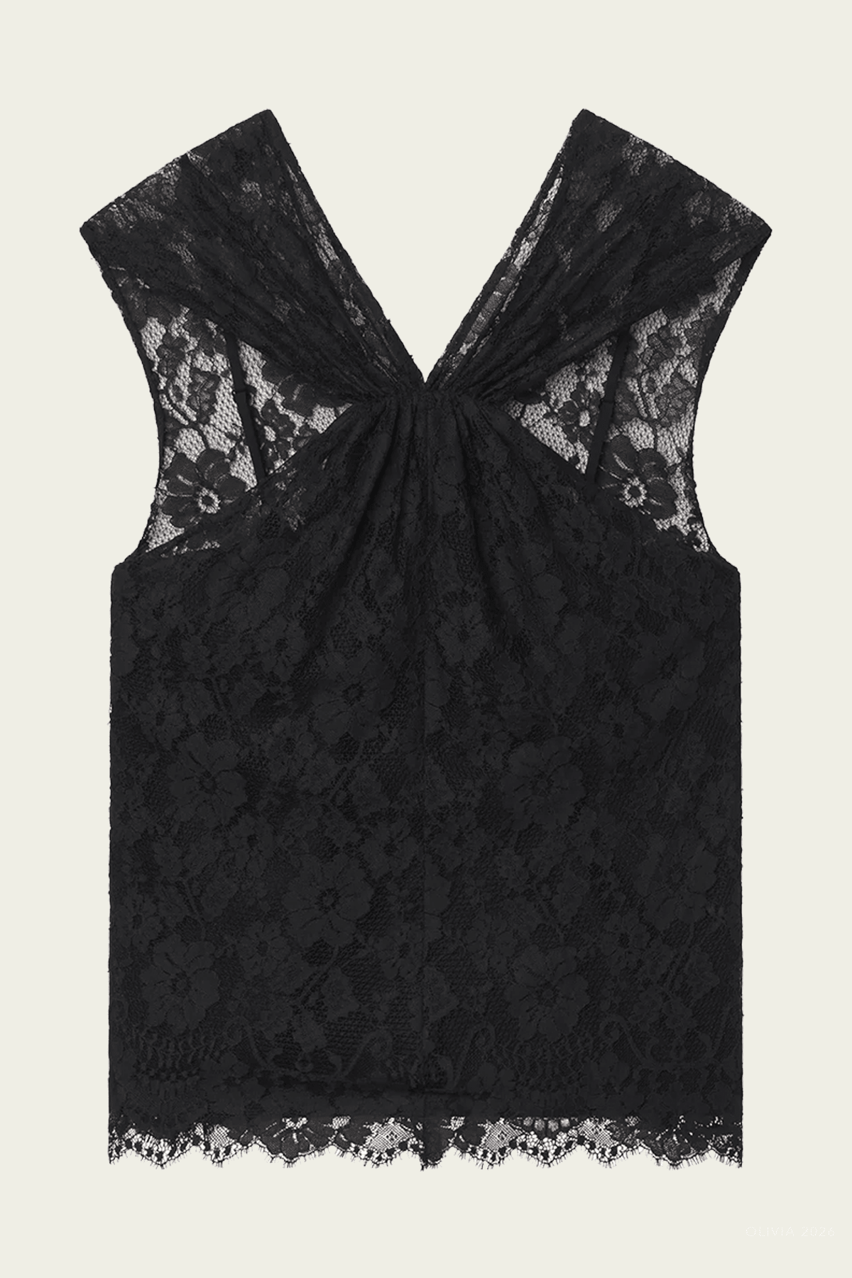 Irina Lace Top in Black - shop-olivia.com