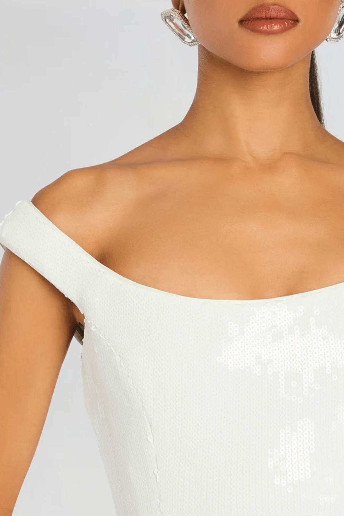 Jazmina Sequin Dress in White - shop - olivia.com