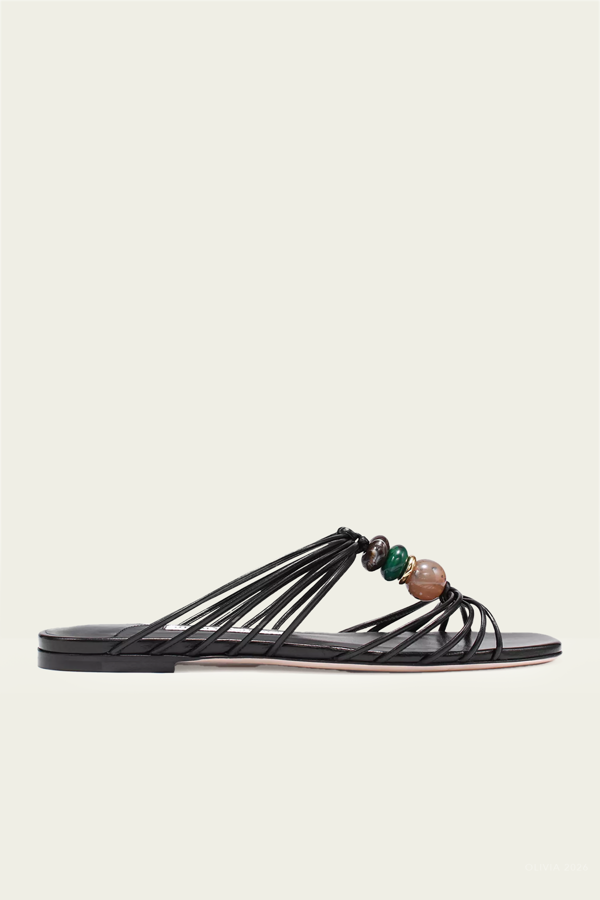 Lova Mule Flat in Black Mix