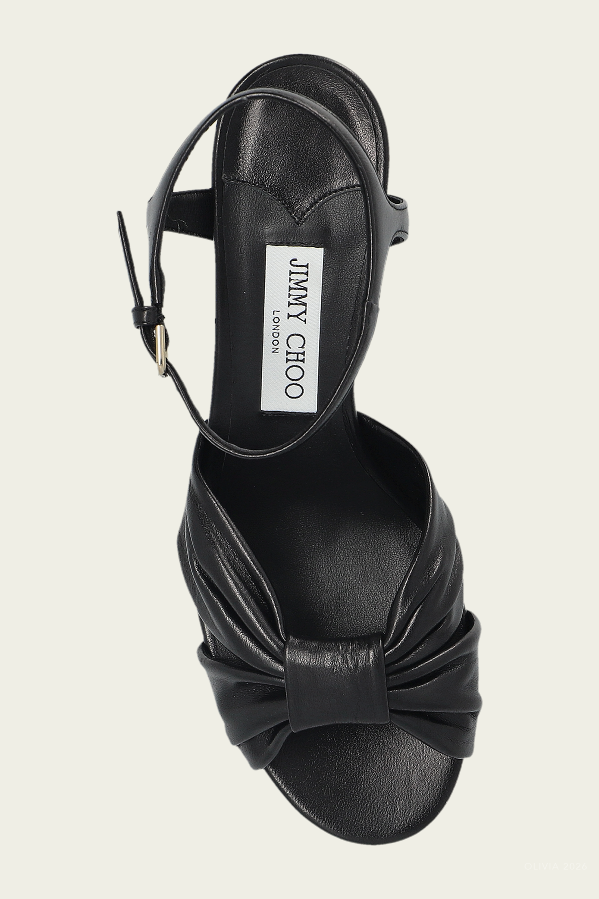 Heloise 80 Leather Platform Sandals in Black