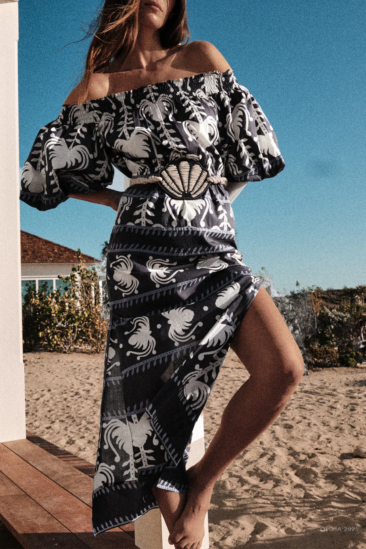 Harbor Hues Dress in Navy Ecru