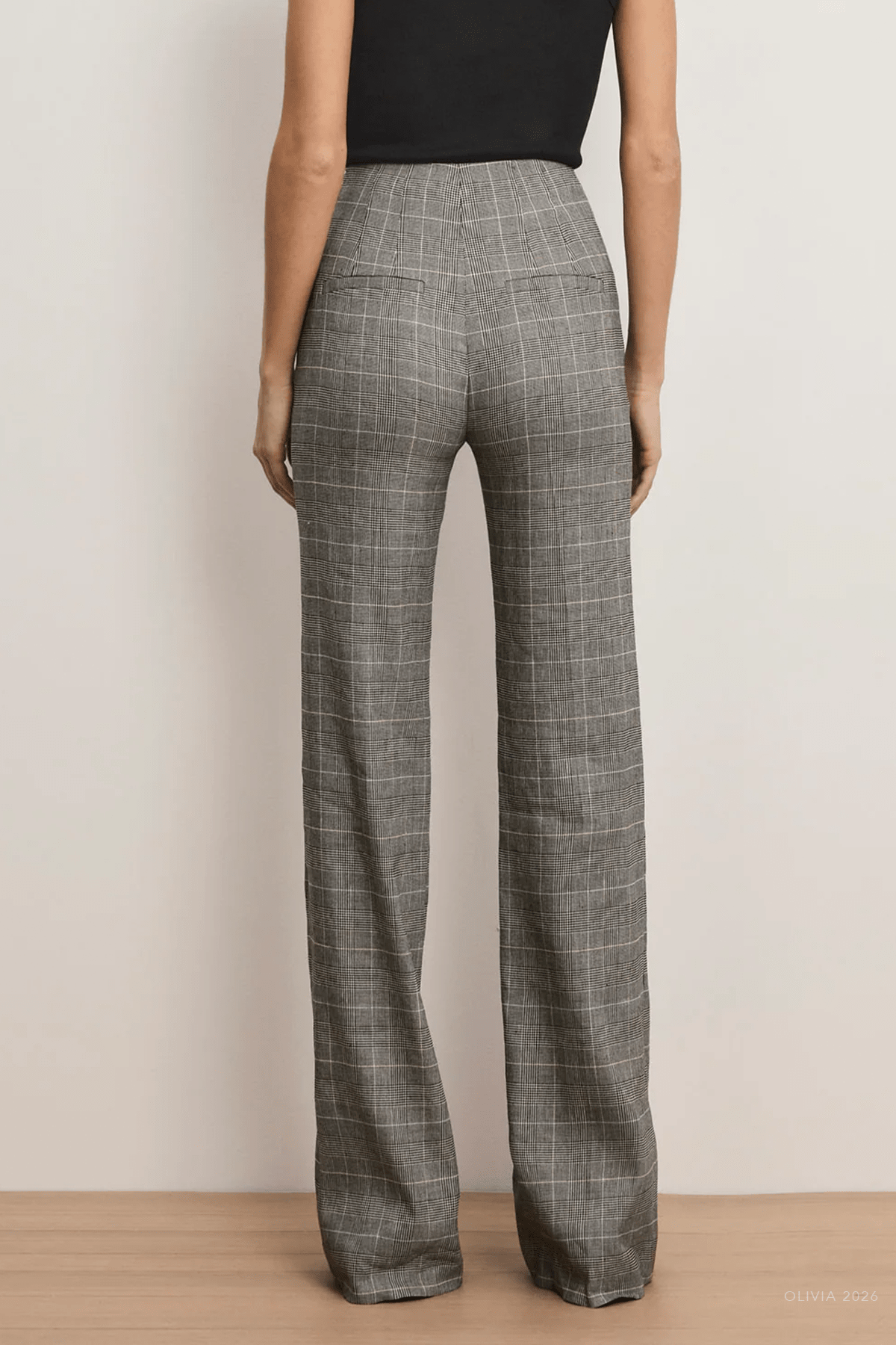 Jude Plaid Wide - Leg Pant in Black Multi - shop - olivia.com