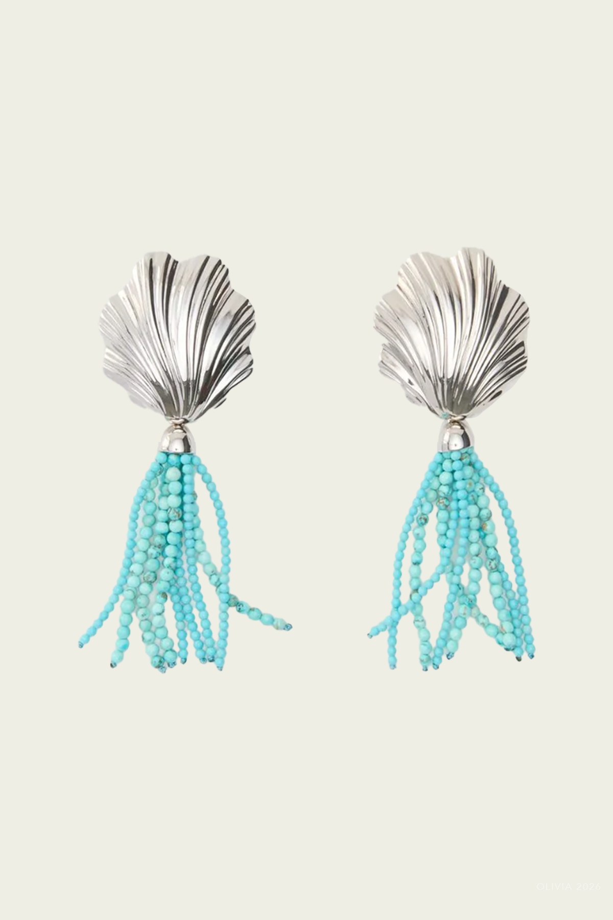 Aria Earrings in Silver Turquoise