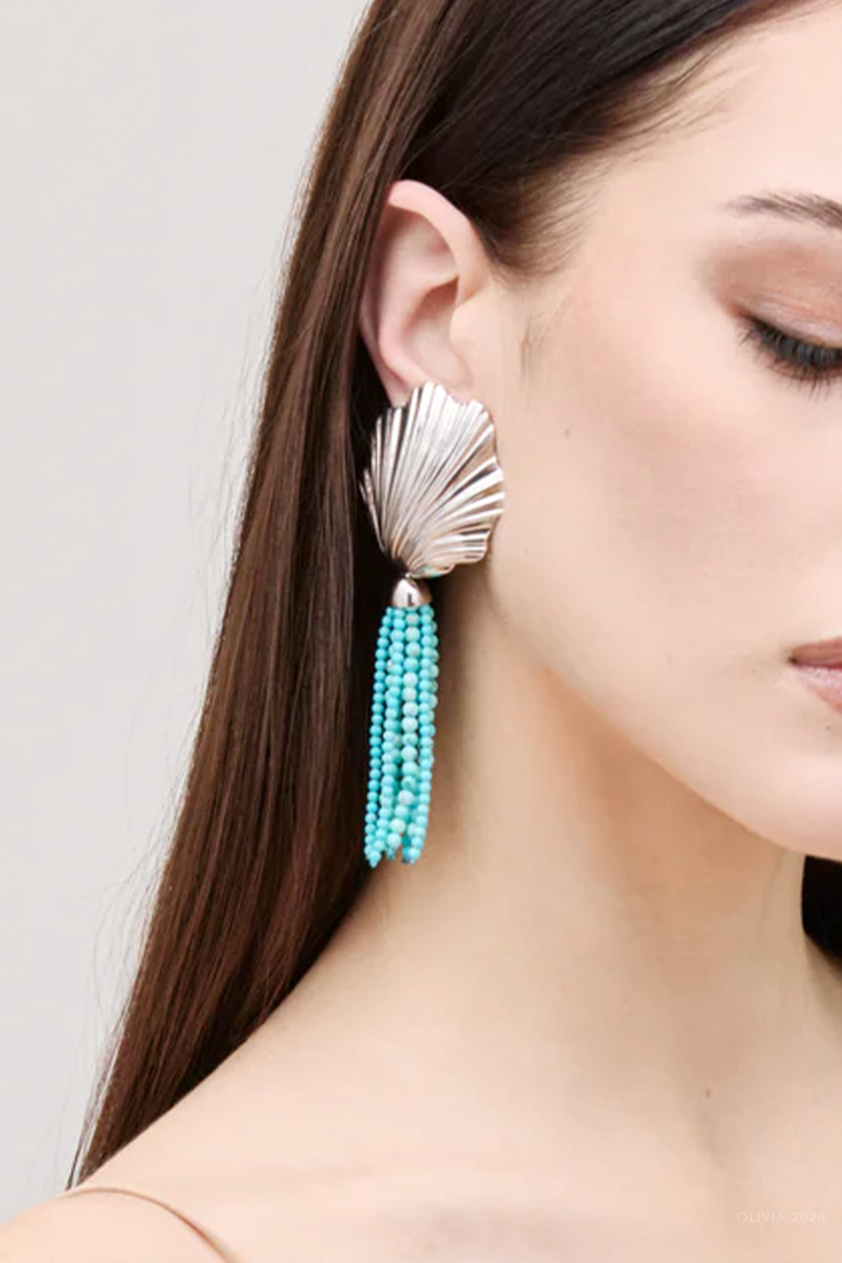 Aria Earrings in Silver Turquoise