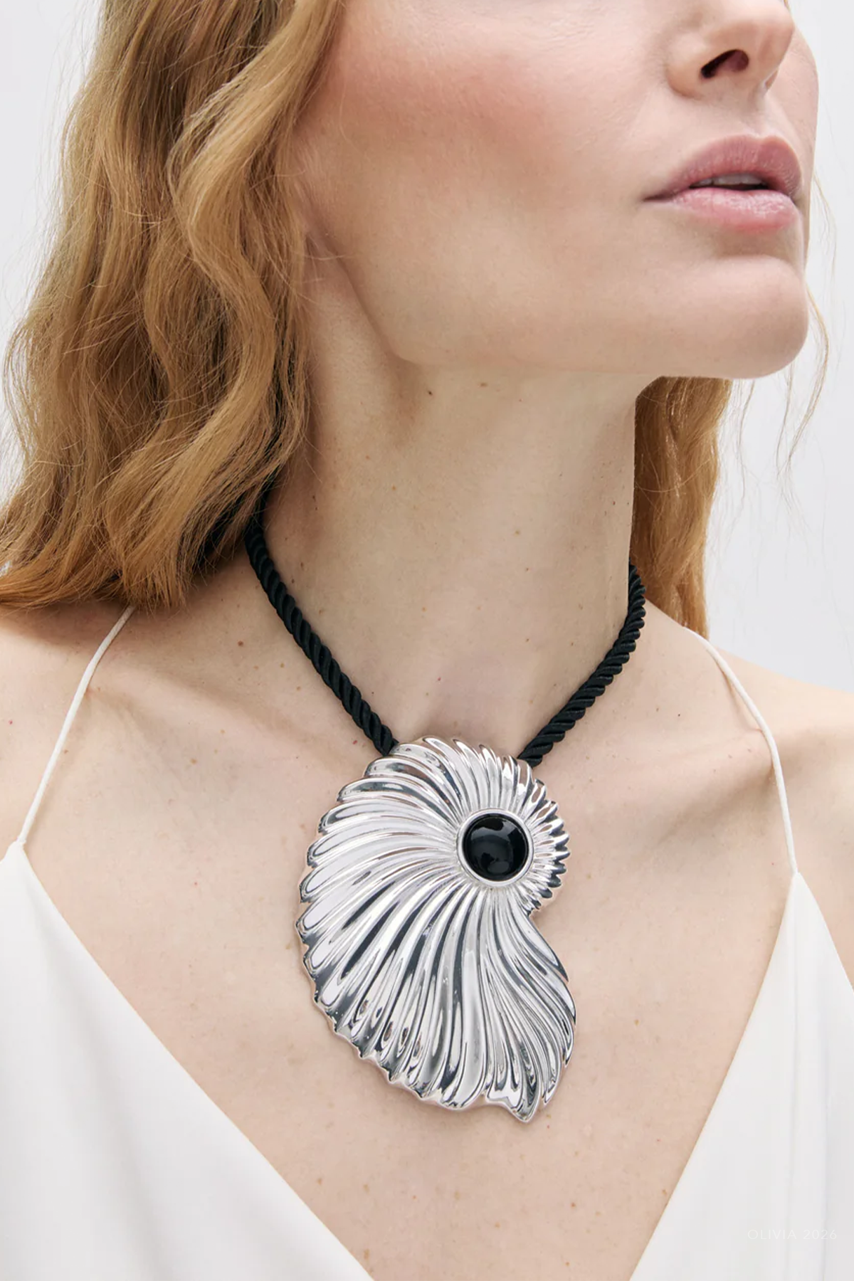 Nova Necklace in Black Silver