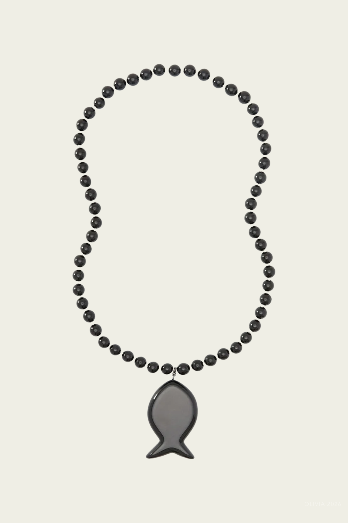 Fisk Necklace in Black