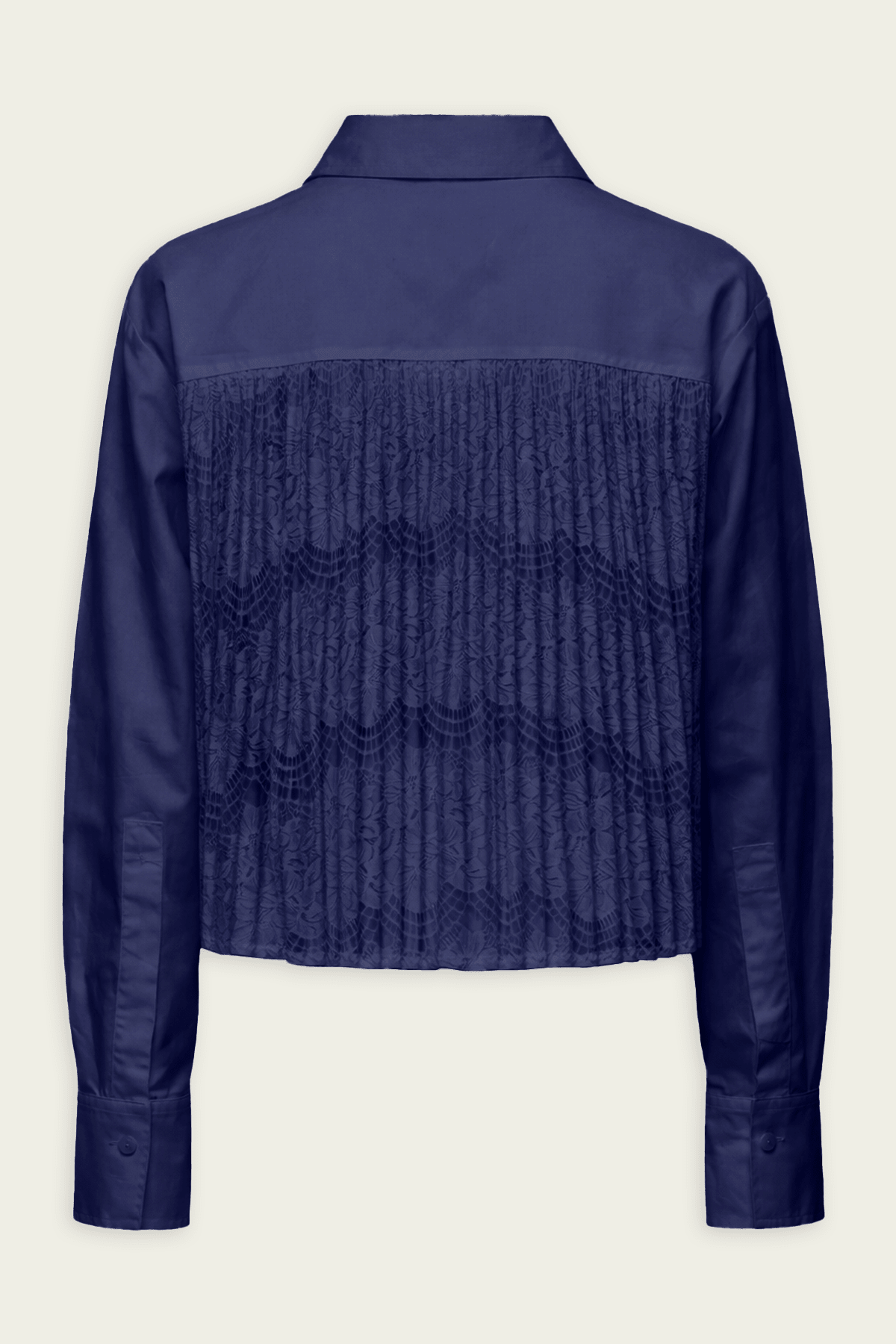 Kacey Cotton Lace Shirt in Midnight - shop - olivia.com