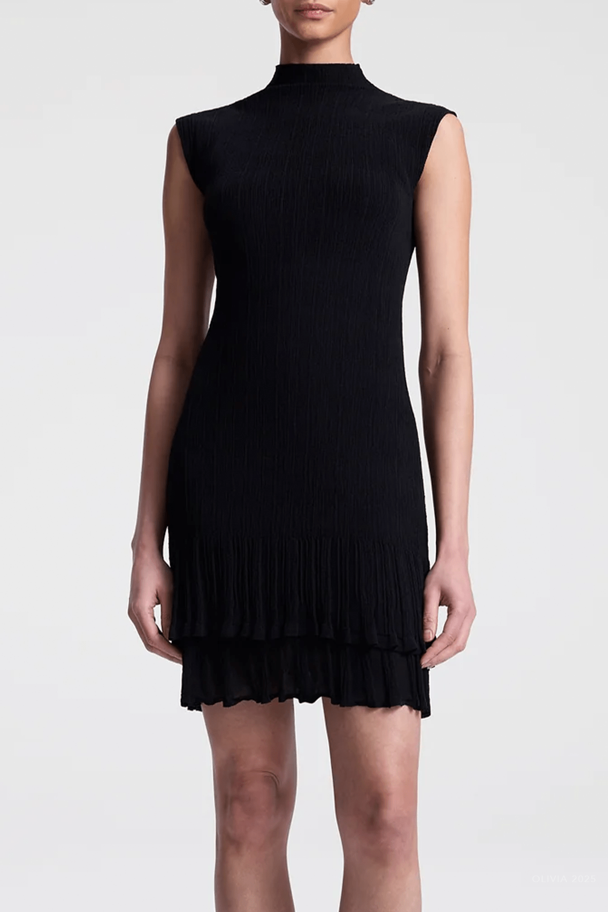 Ken Fine Cotton Knit Mini Dress in Black - shop - olivia.com