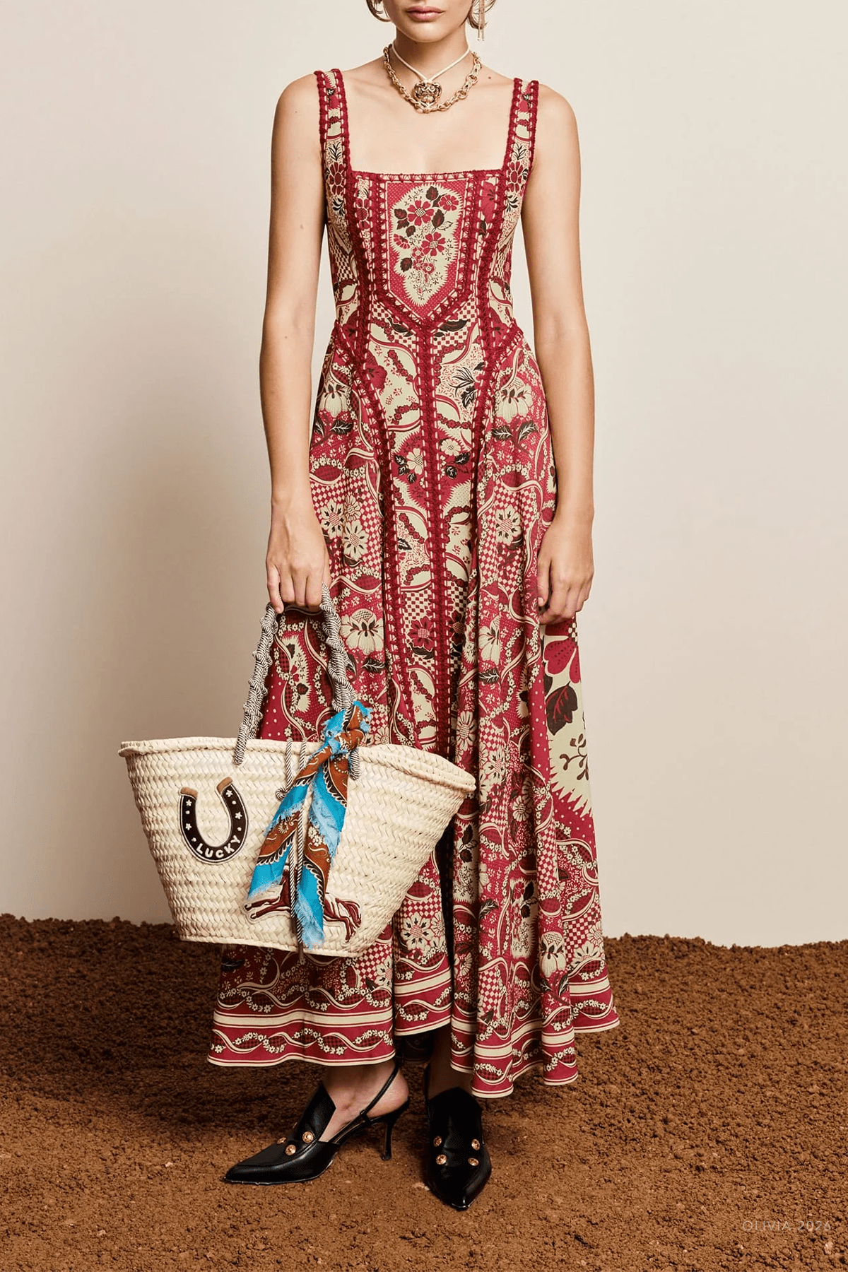Kenny Midi Dress in Red - shop-olivia.com