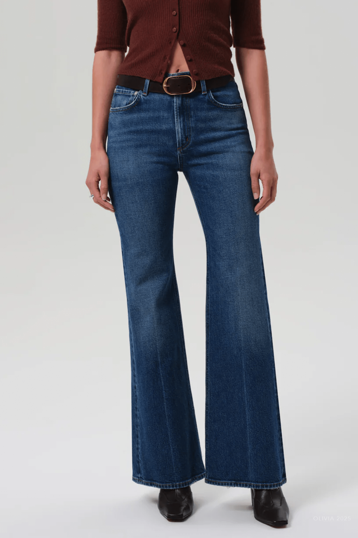 Kimberly 70's Flare in Cruise - shop - olivia.com