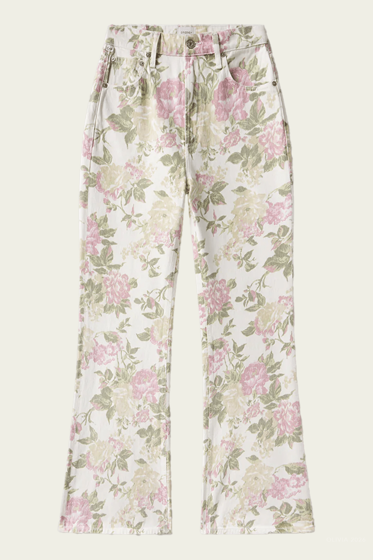 Kimberly 70's Flare in English Rose - shop - olivia.com