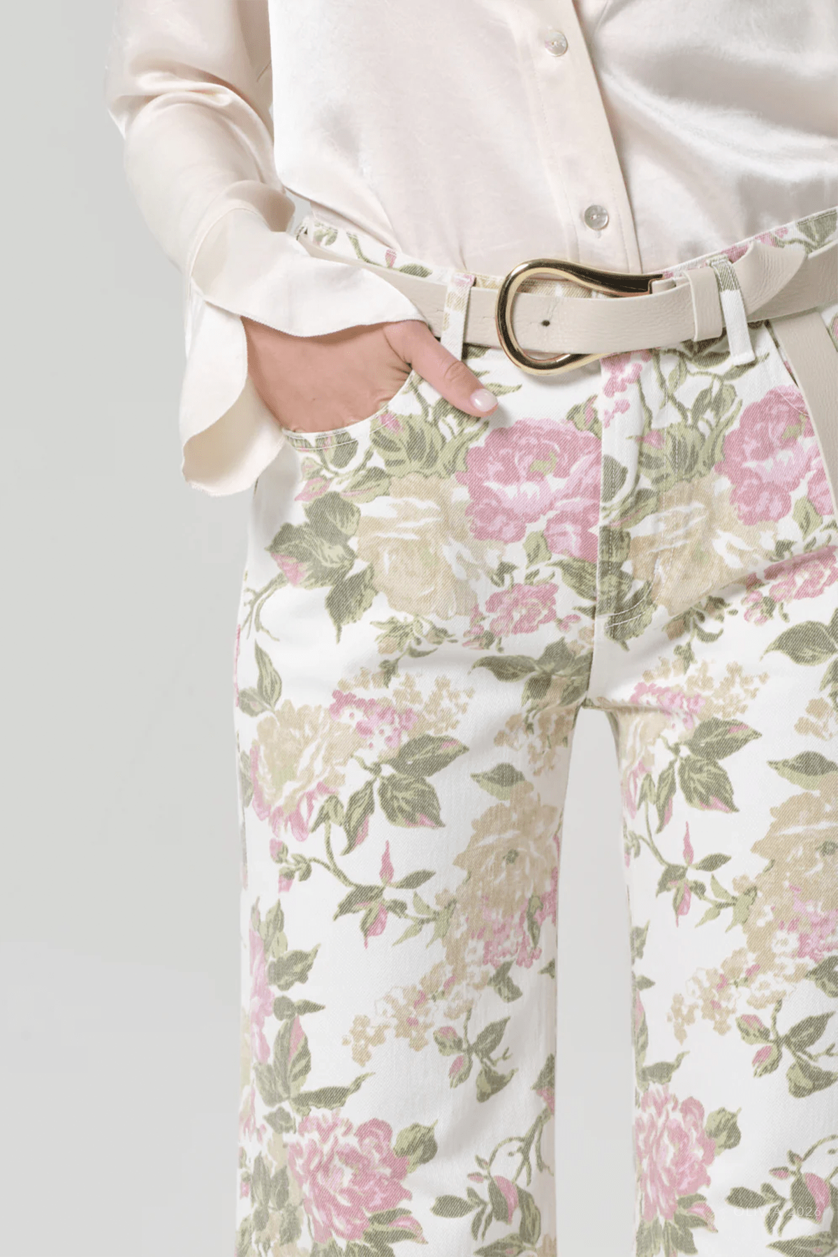 Kimberly 70's Flare in English Rose - shop - olivia.com