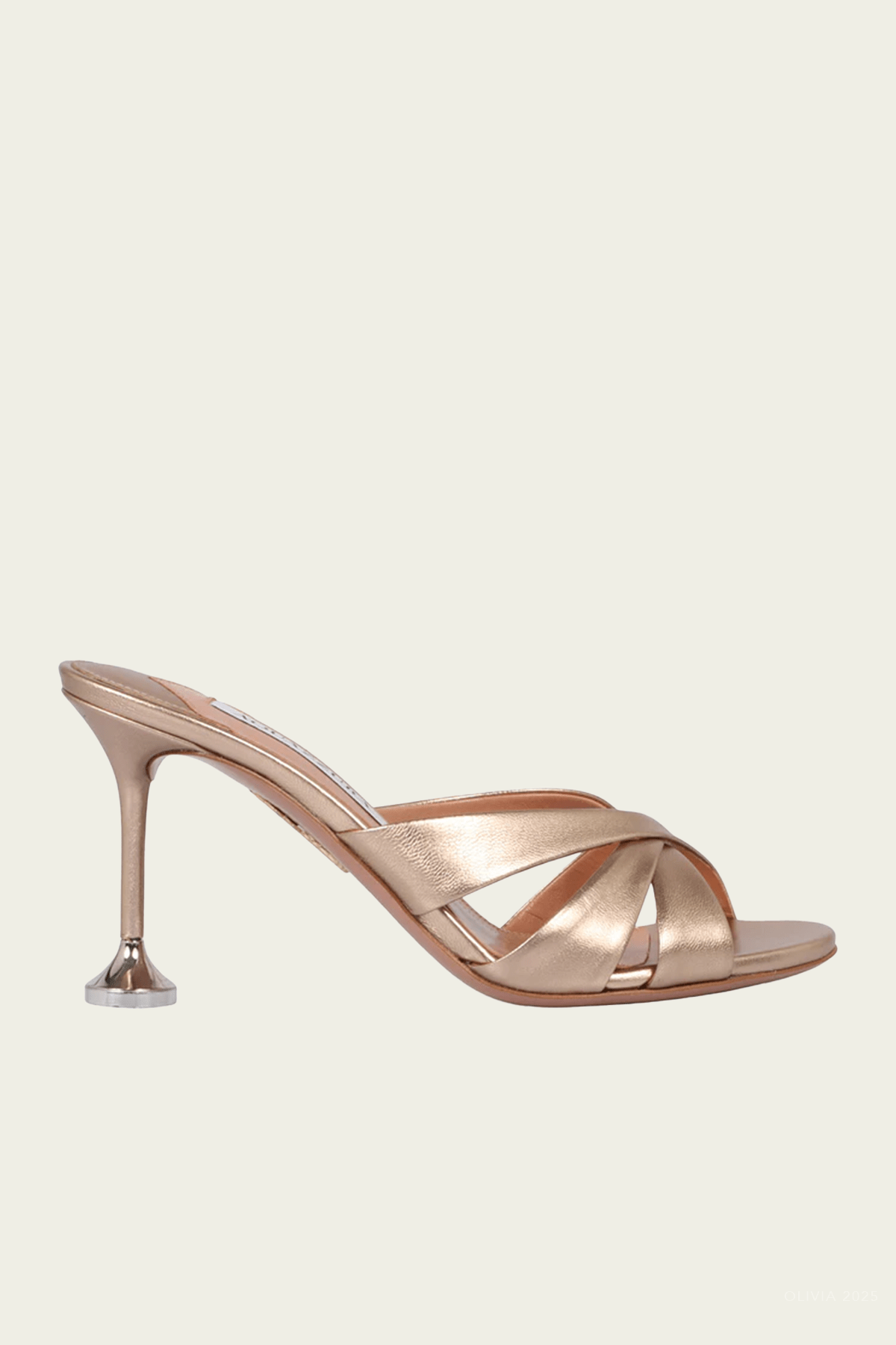 Kiss Me Quick Mule 85 in Light Cooper - shop - olivia.com