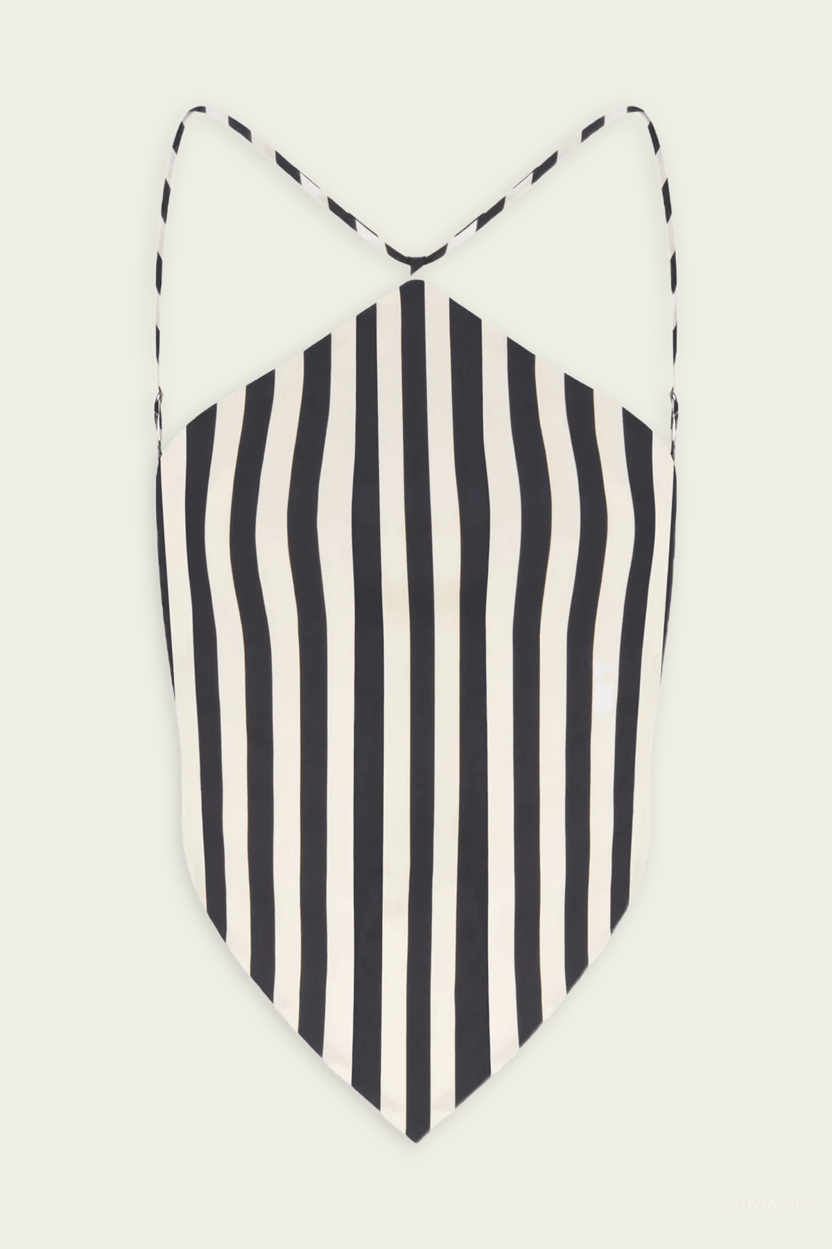 Kit Poplin Tie Top in Black White Stripe - shop - olivia.com