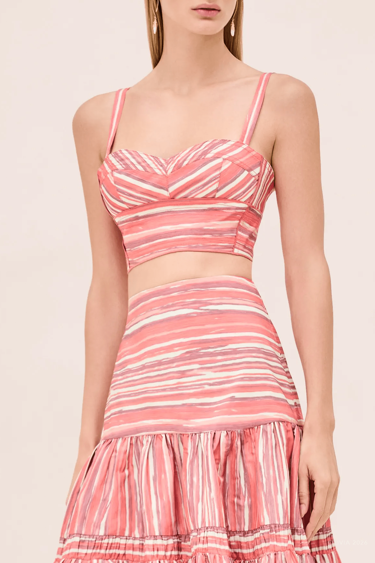 Kit Top in Crimson Stripe - shop - olivia.com