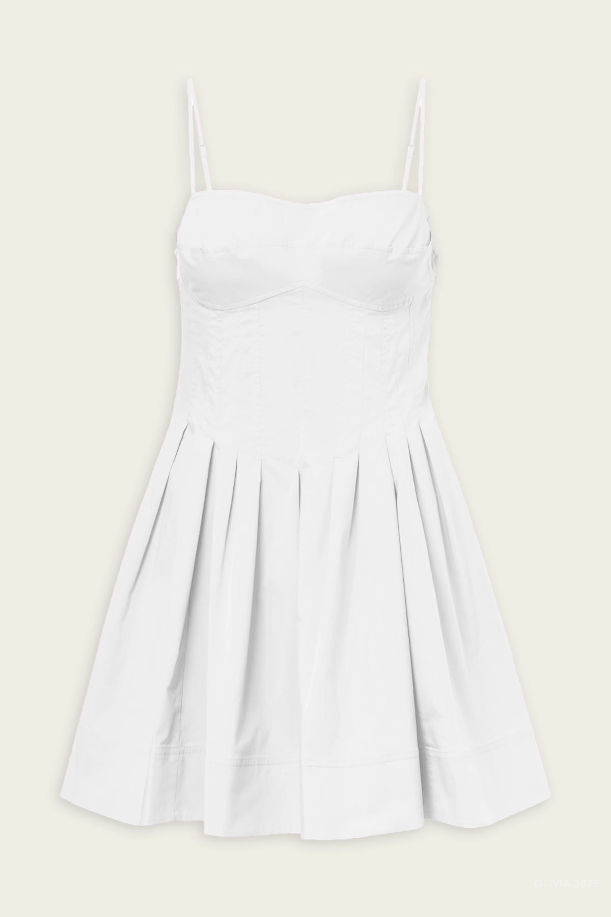 Kitt Cotton Mini Dress in White - shop - olivia.com