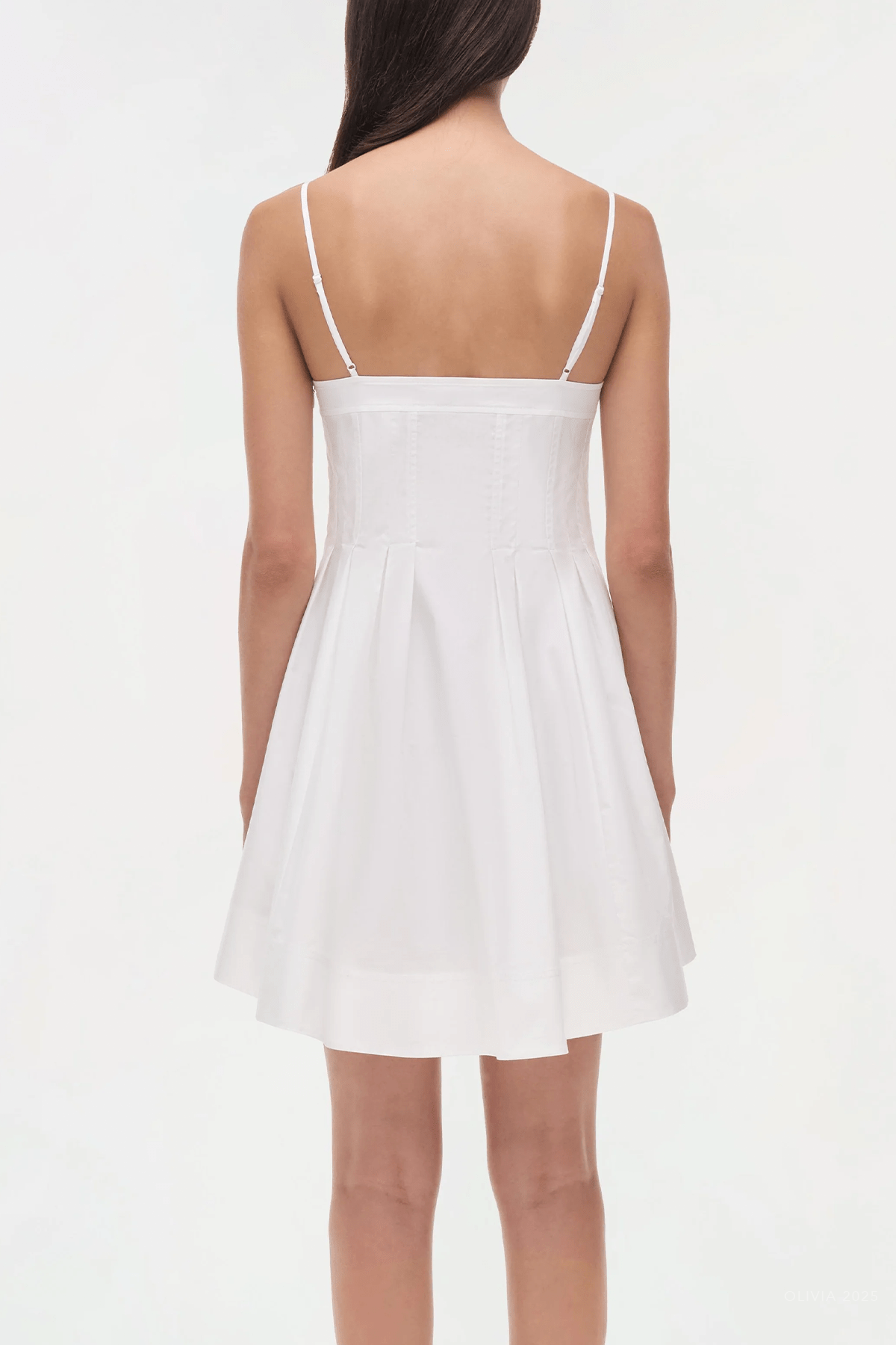 Kitt Cotton Mini Dress in White - shop - olivia.com