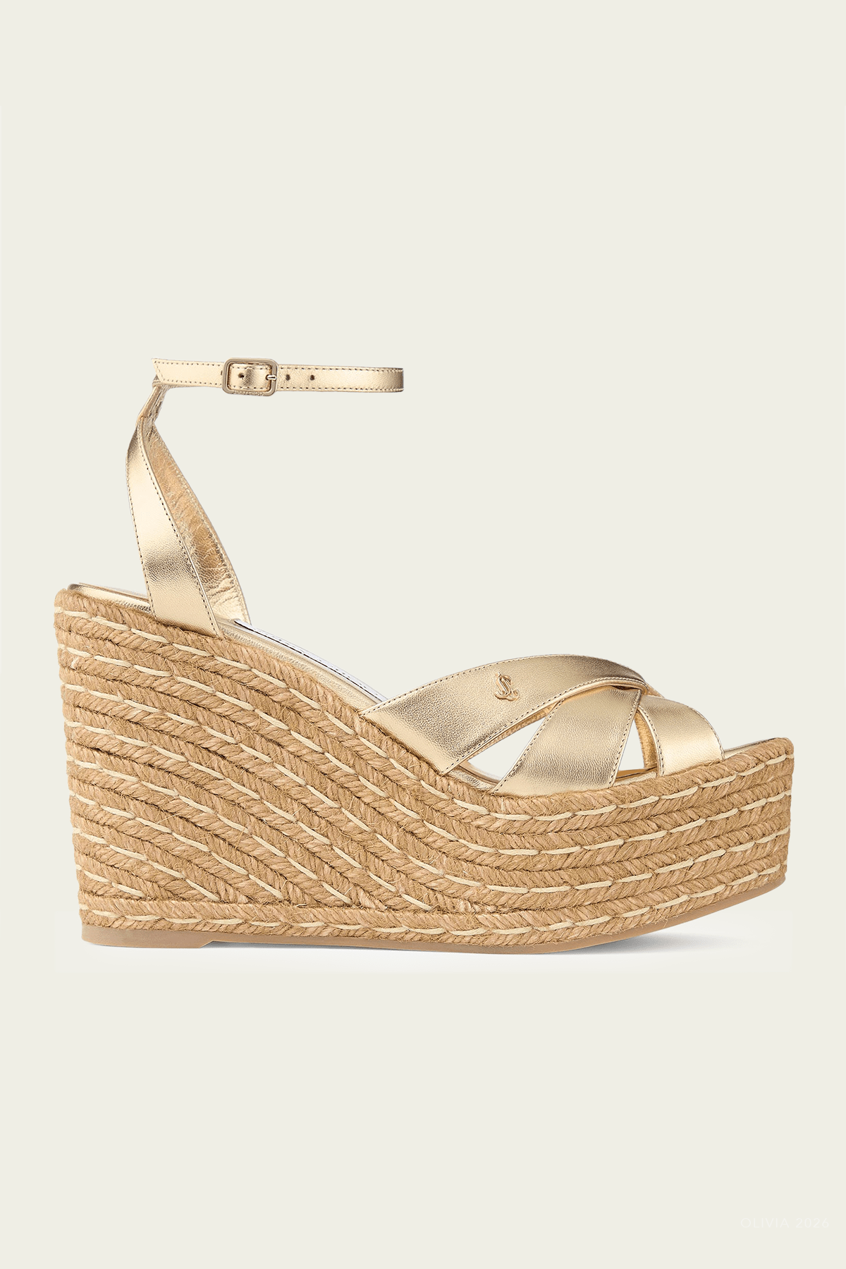 Korra 100 Wedge Platform in Gold Metallic