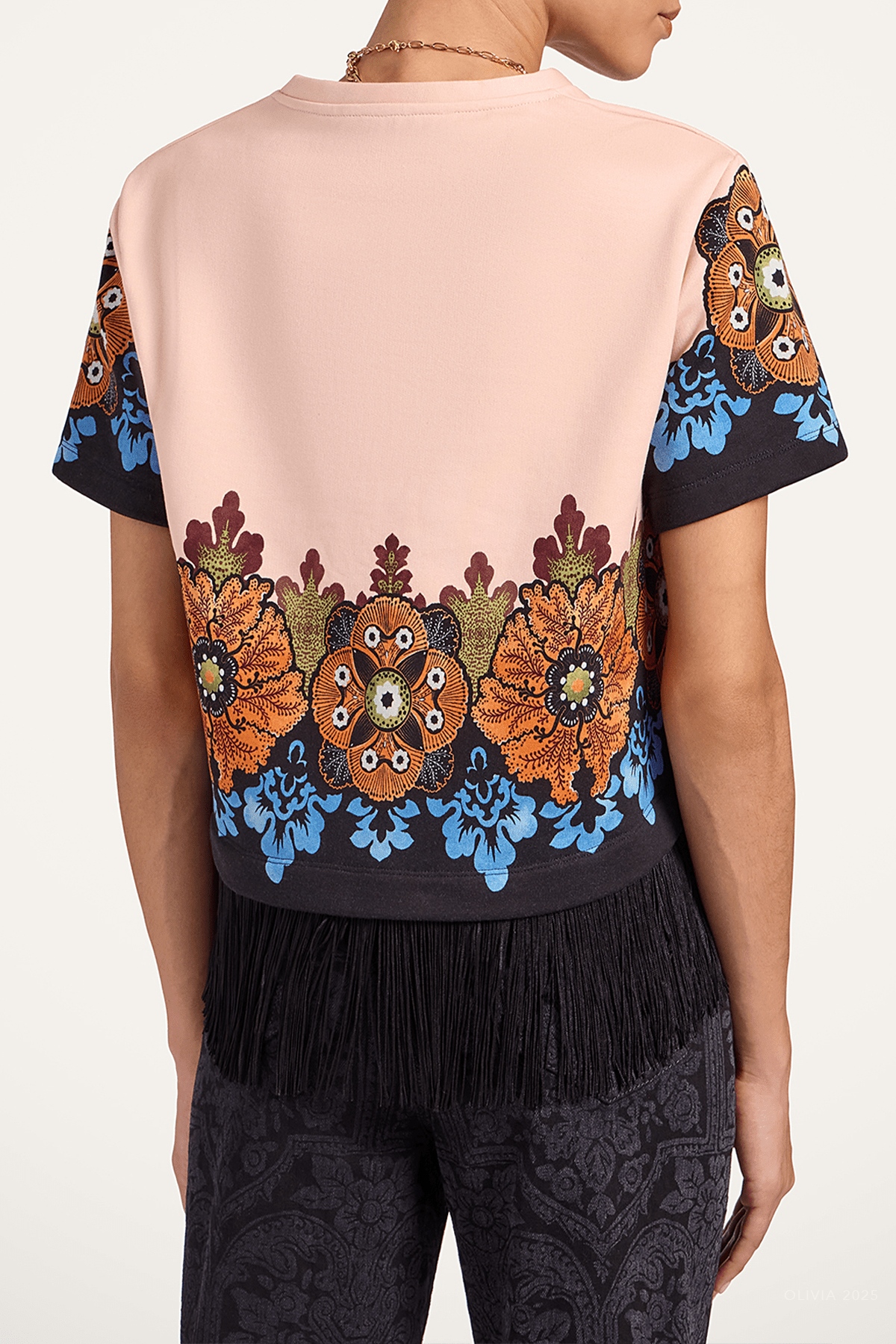 La Scala Tee in Bounty Placée Orange - shop - olivia.com