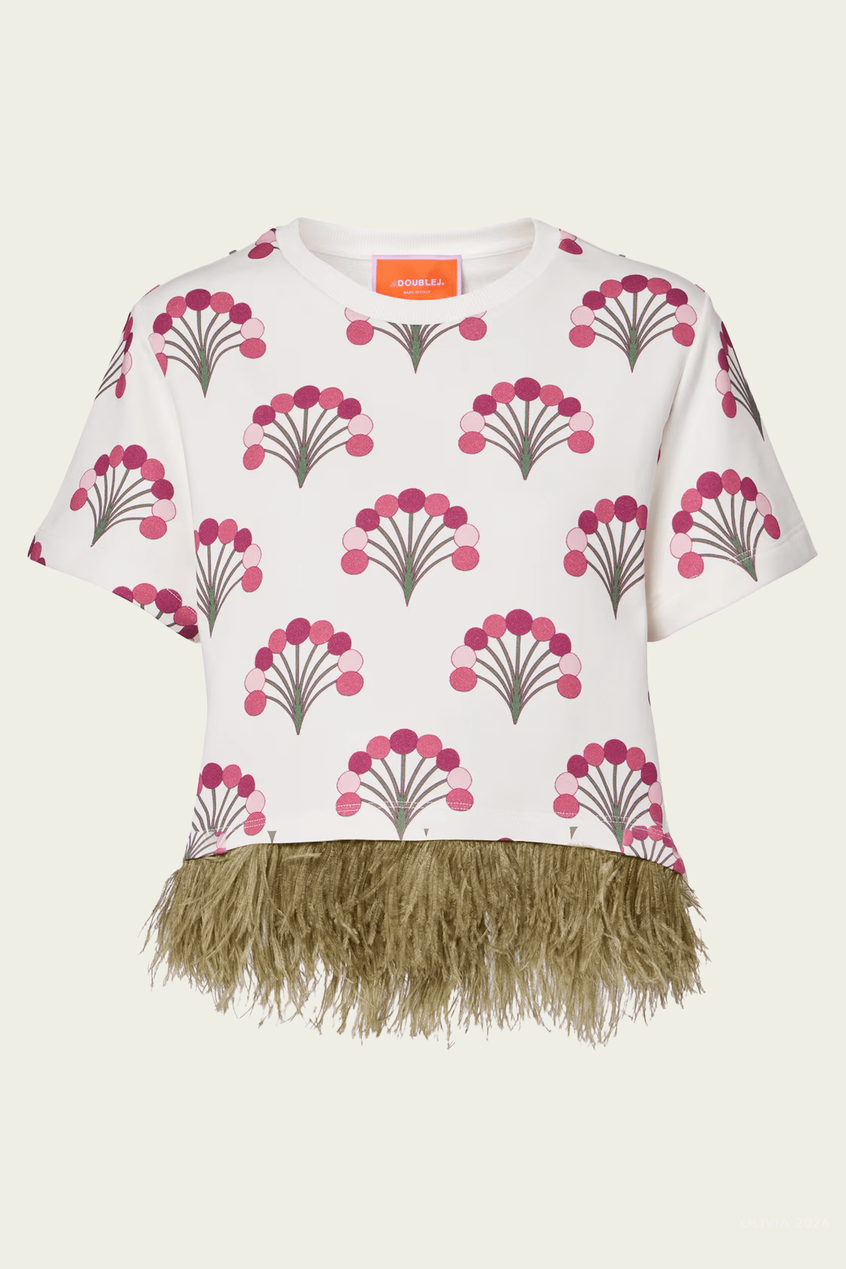 La Scala Tee with Feathers in Florette - shop - olivia.com