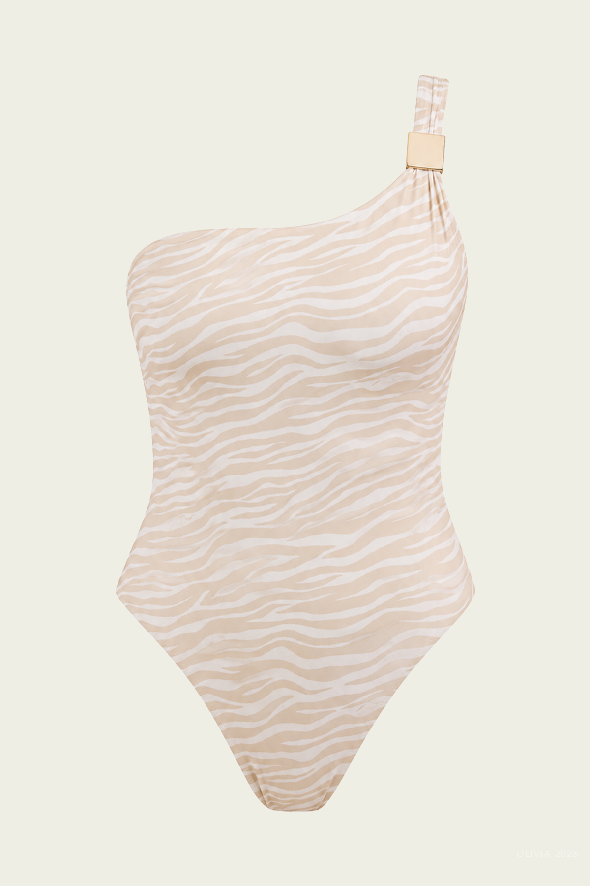 Halle One-Piece Swimsuit in Blonde Zebra