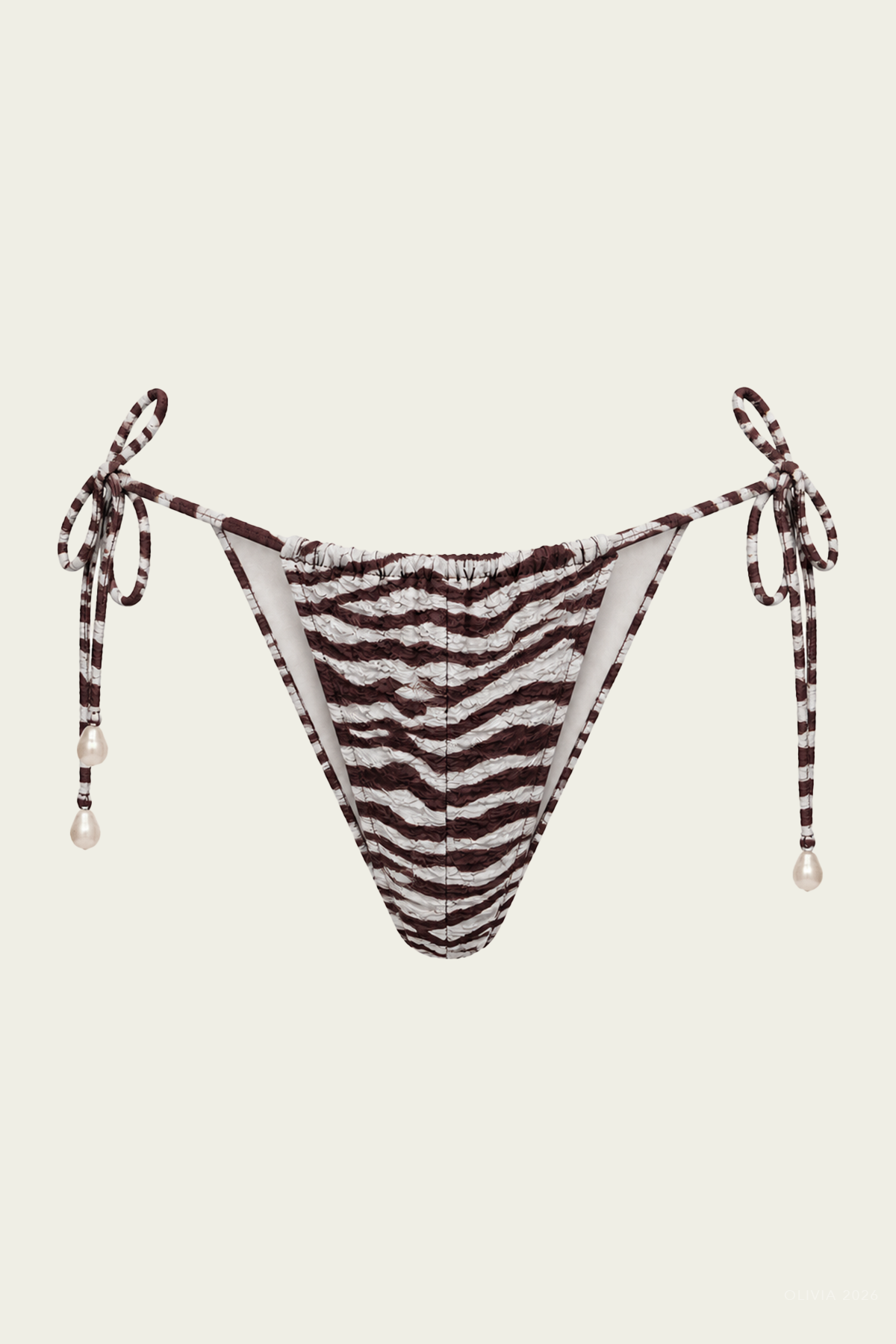 Kourtney Bikini Bottom in Fudge Zebra