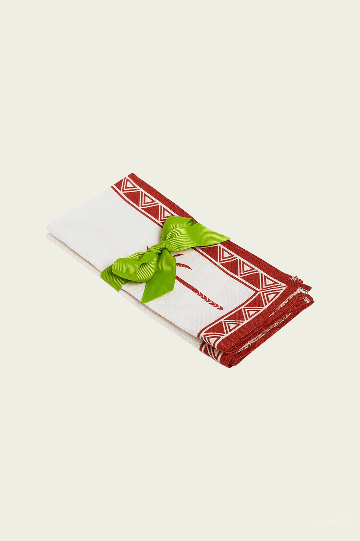 Large Napkins Set of 2 in Date Palms Brick - shop - olivia.com