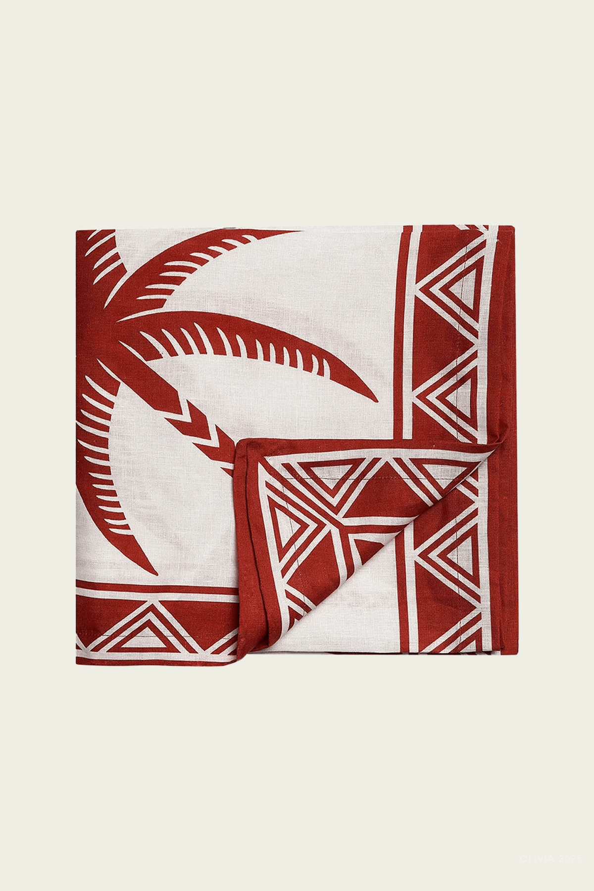Large Tablecloth (70inx137in) in Date Palms Brick - shop - olivia.com