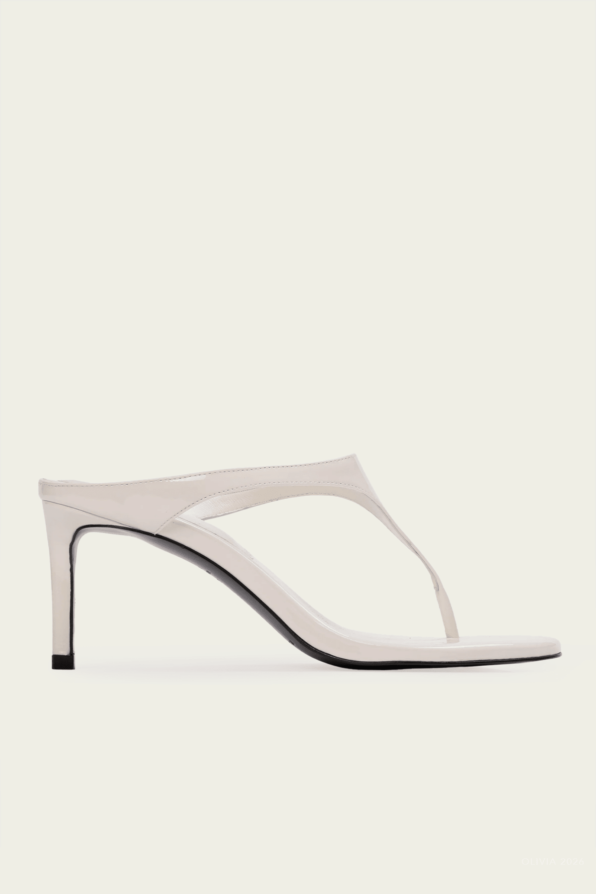 Laurel 65 Mule in Coconut Patent - shop - olivia.com