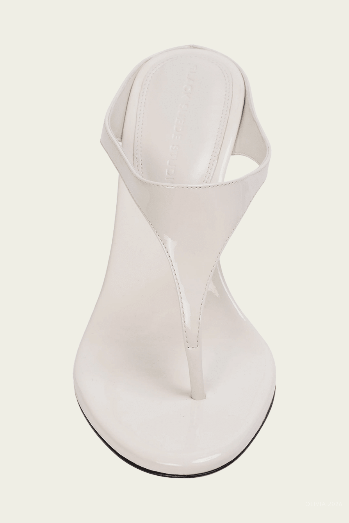 Laurel 65 Mule in Coconut Patent - shop - olivia.com