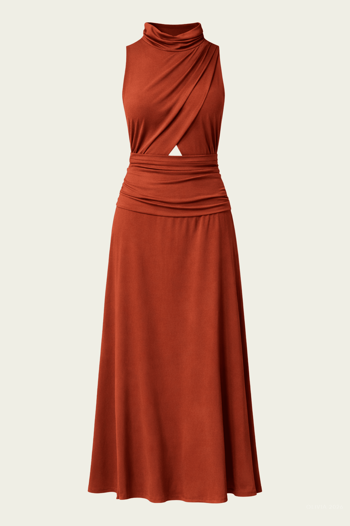 Layna Dress in Rust - shop - olivia.com