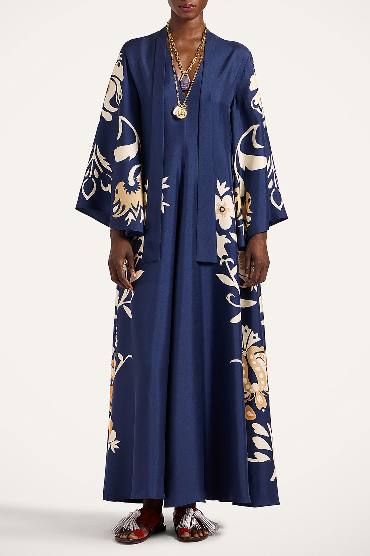 Magnifico Dress in Selva Placée Blue