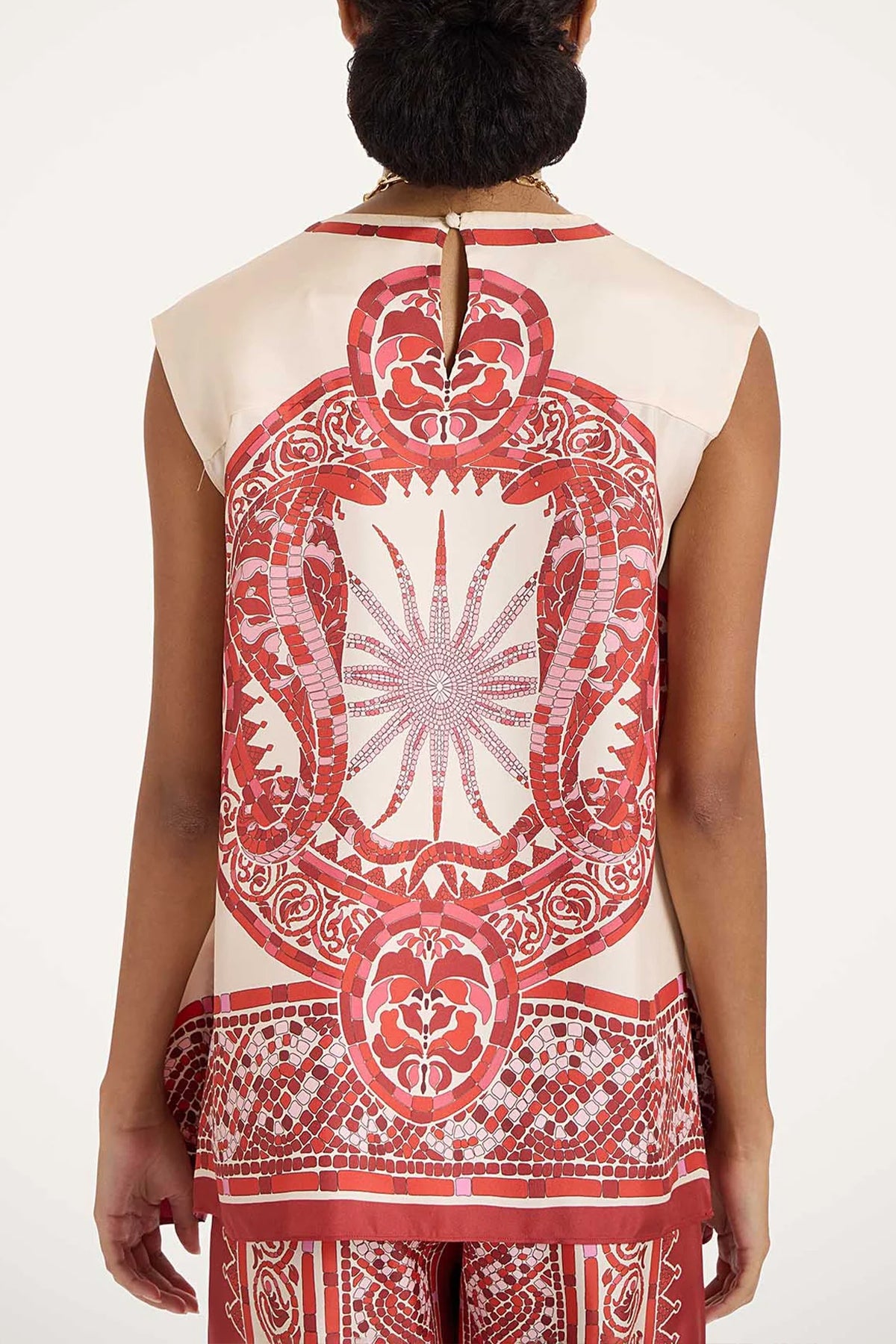 San Carlo Top in Cobra Placée Red