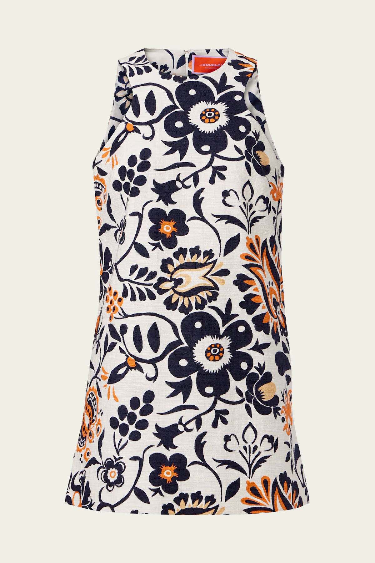 Racer Mini Dress in Selva White