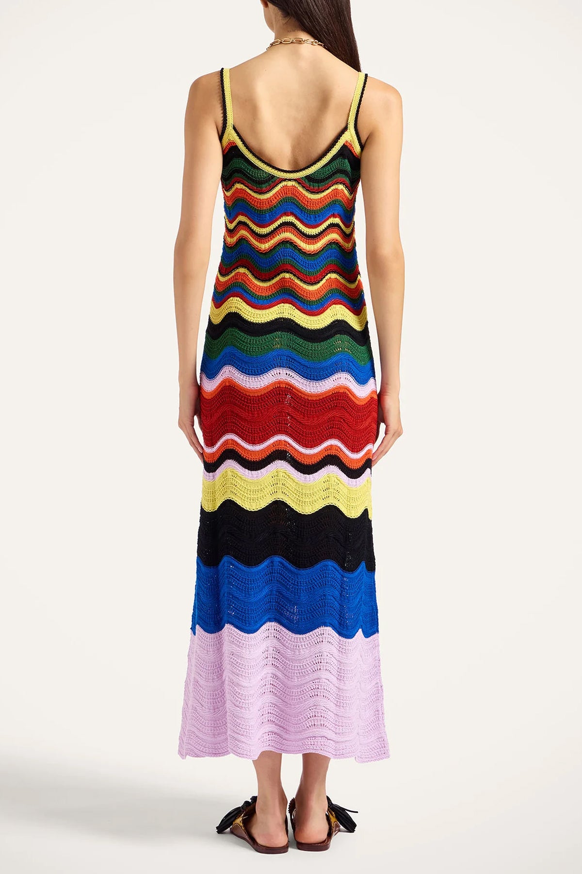 Chevron Sundress in Multicolor Lilac