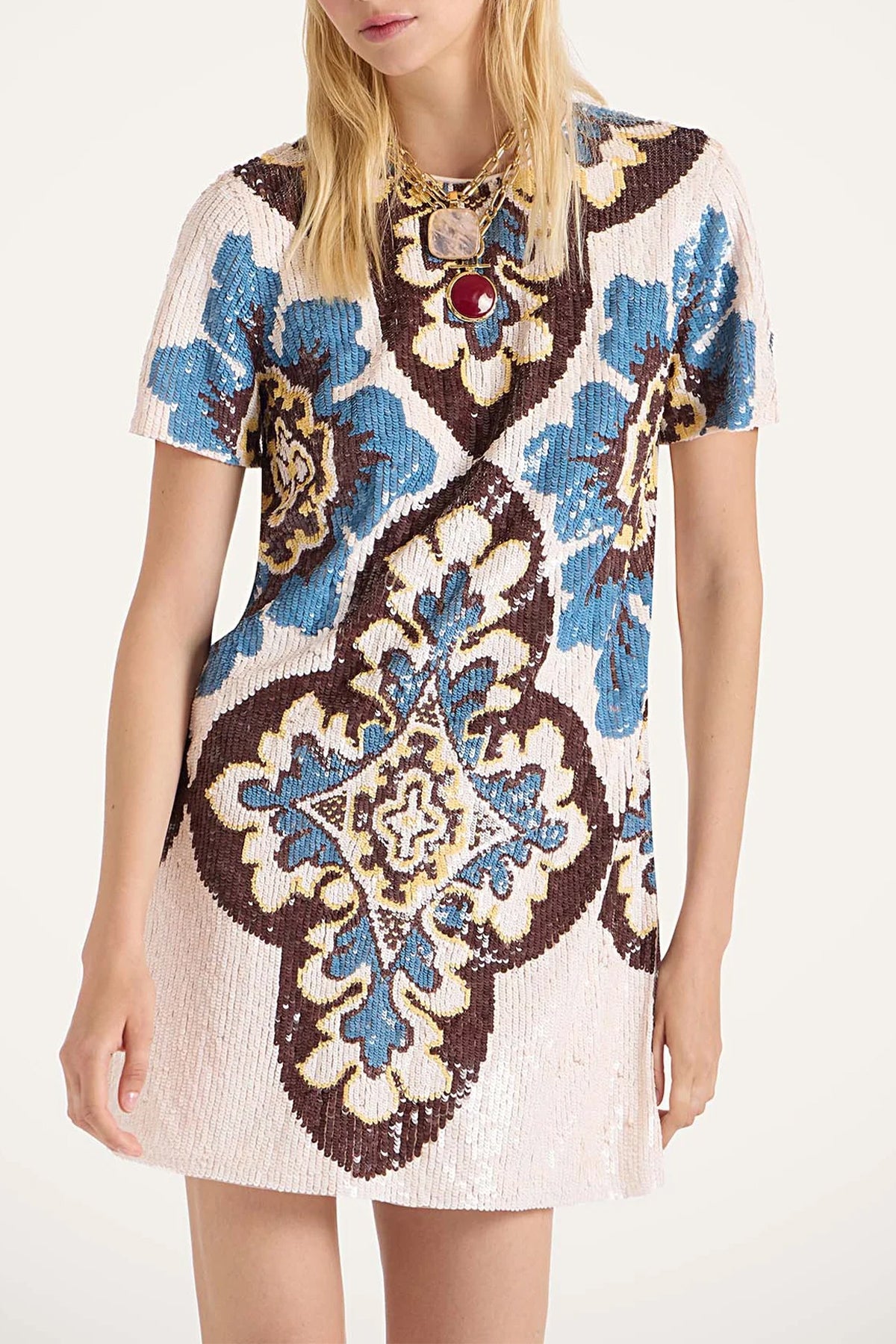 Super Mini Swing Dress in Palazzo Chocolate