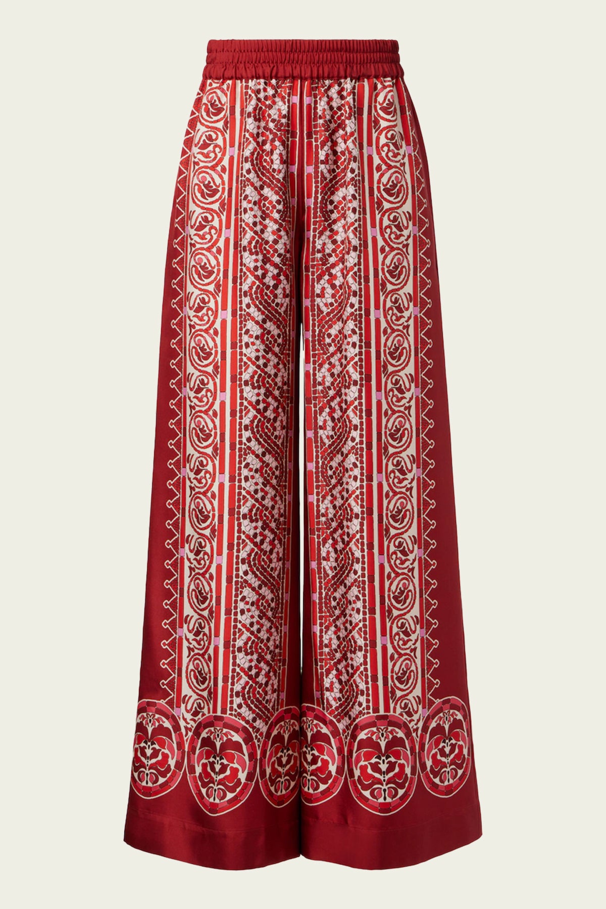 Palazzo Pants in Cobra Placée Red
