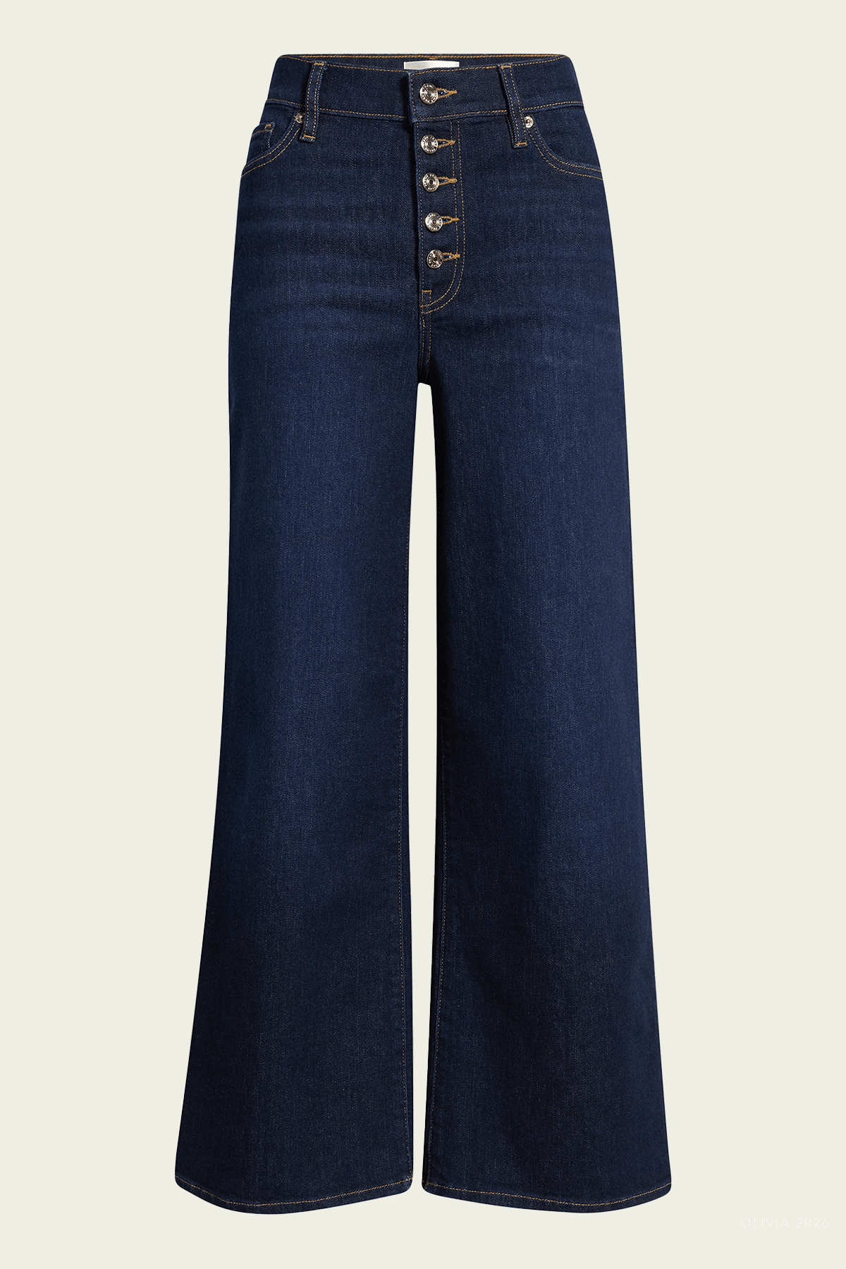 Le Pixie Slim Palazzo Exposed Button in Fairway - shop-olivia.com